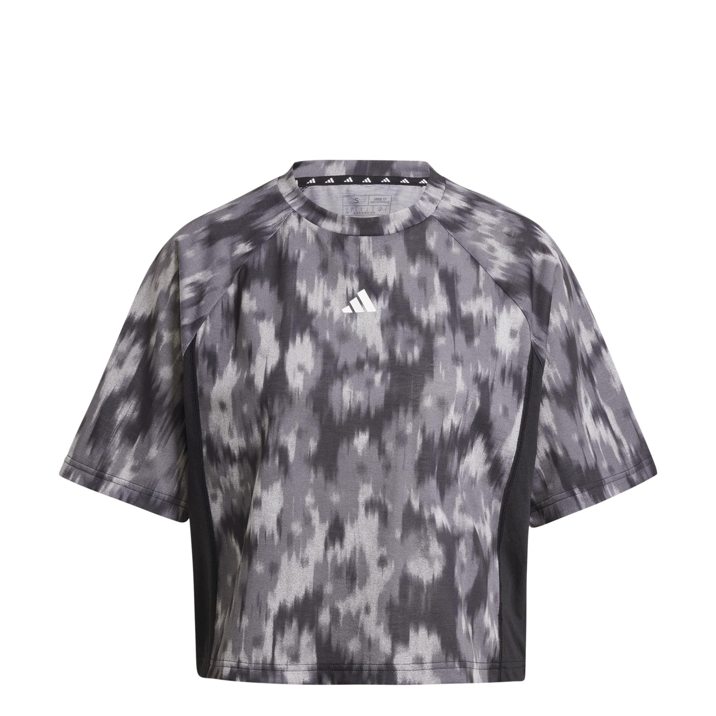 Train Essentials Allover Print Flower Tie-Dye T-Shirt, Black, A901_ONE, large image number 1