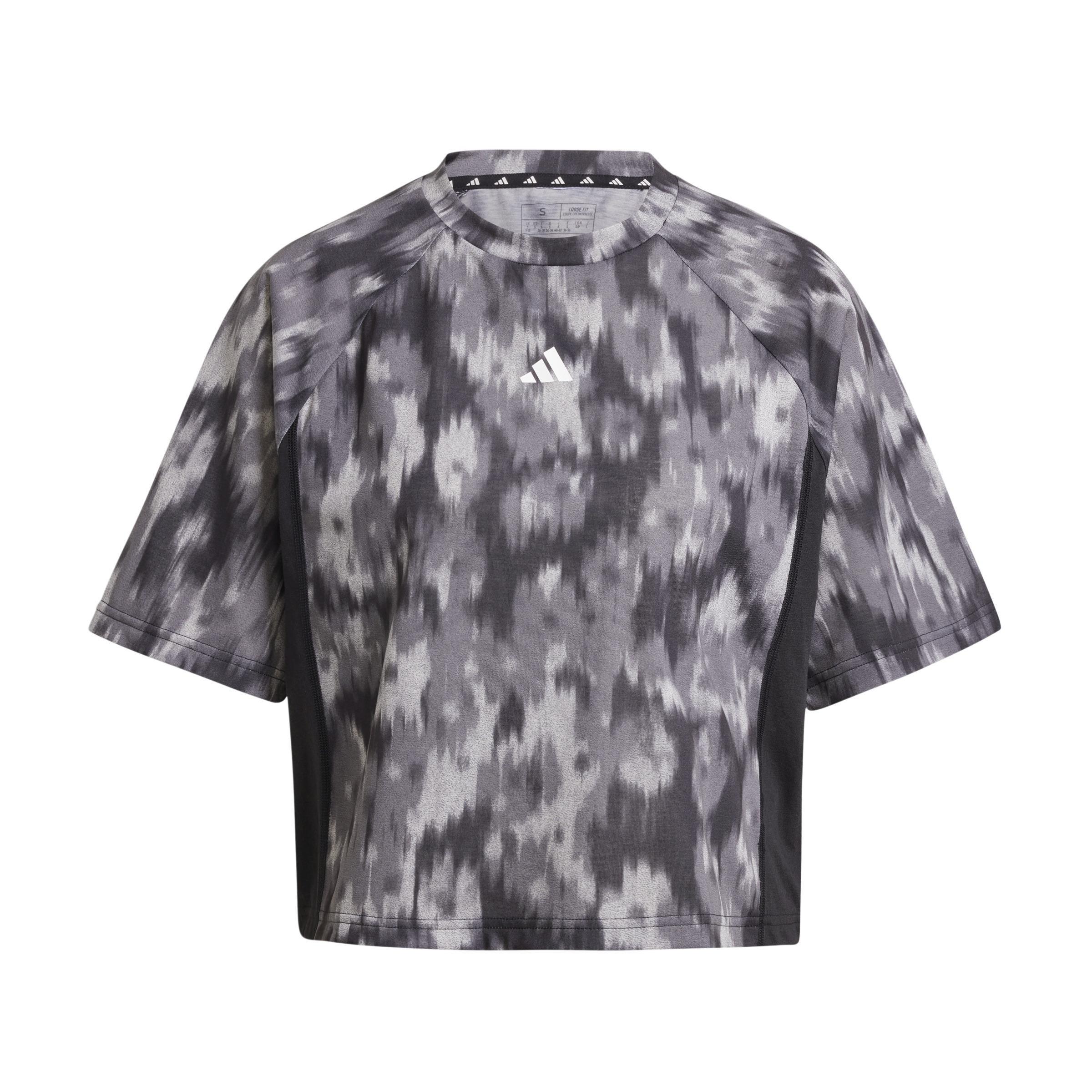 Train Essentials Allover Print Flower Tie-Dye T-Shirt, Black, A901_ONE, large image number 2