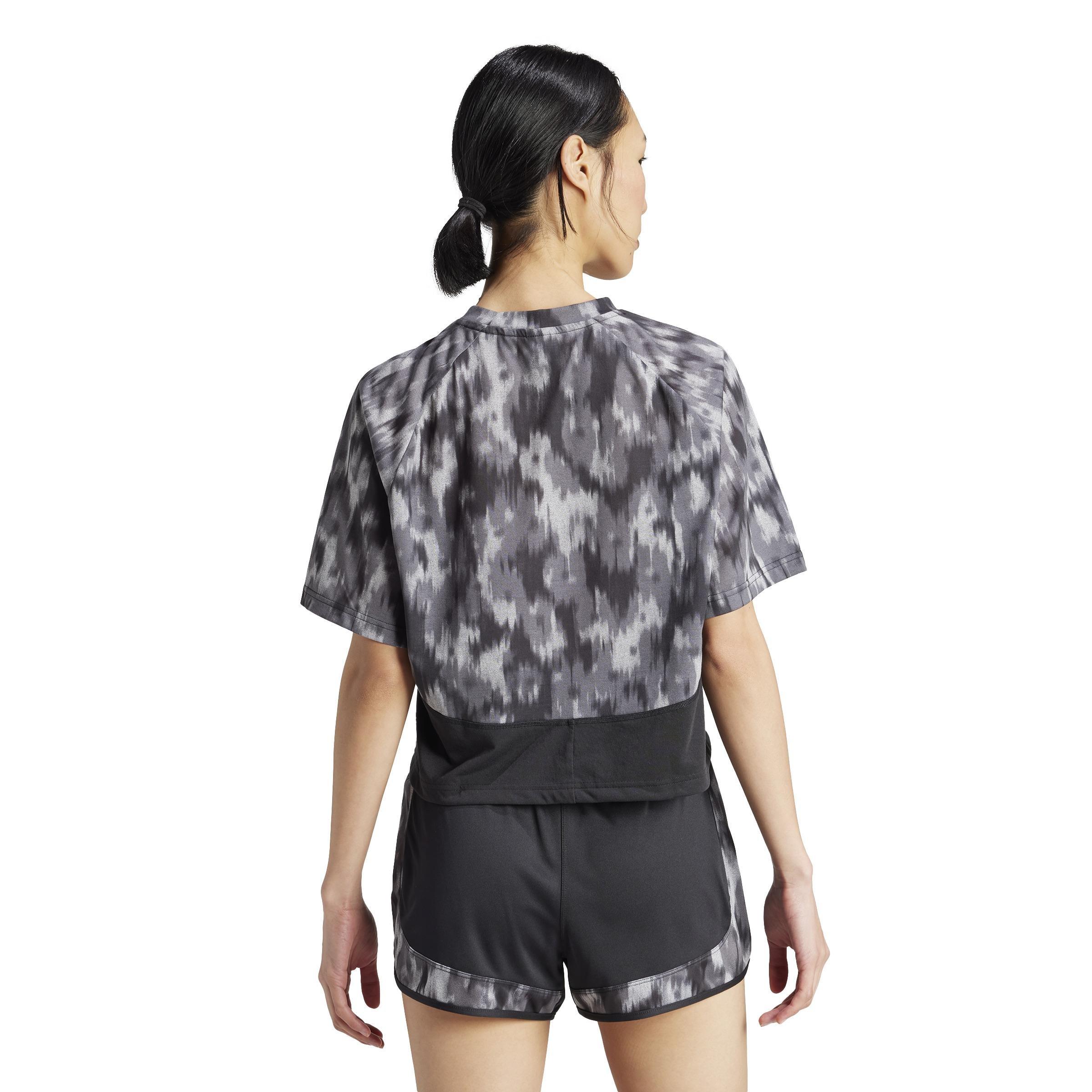 Train Essentials Allover Print Flower Tie-Dye T-Shirt, Black, A901_ONE, large image number 3