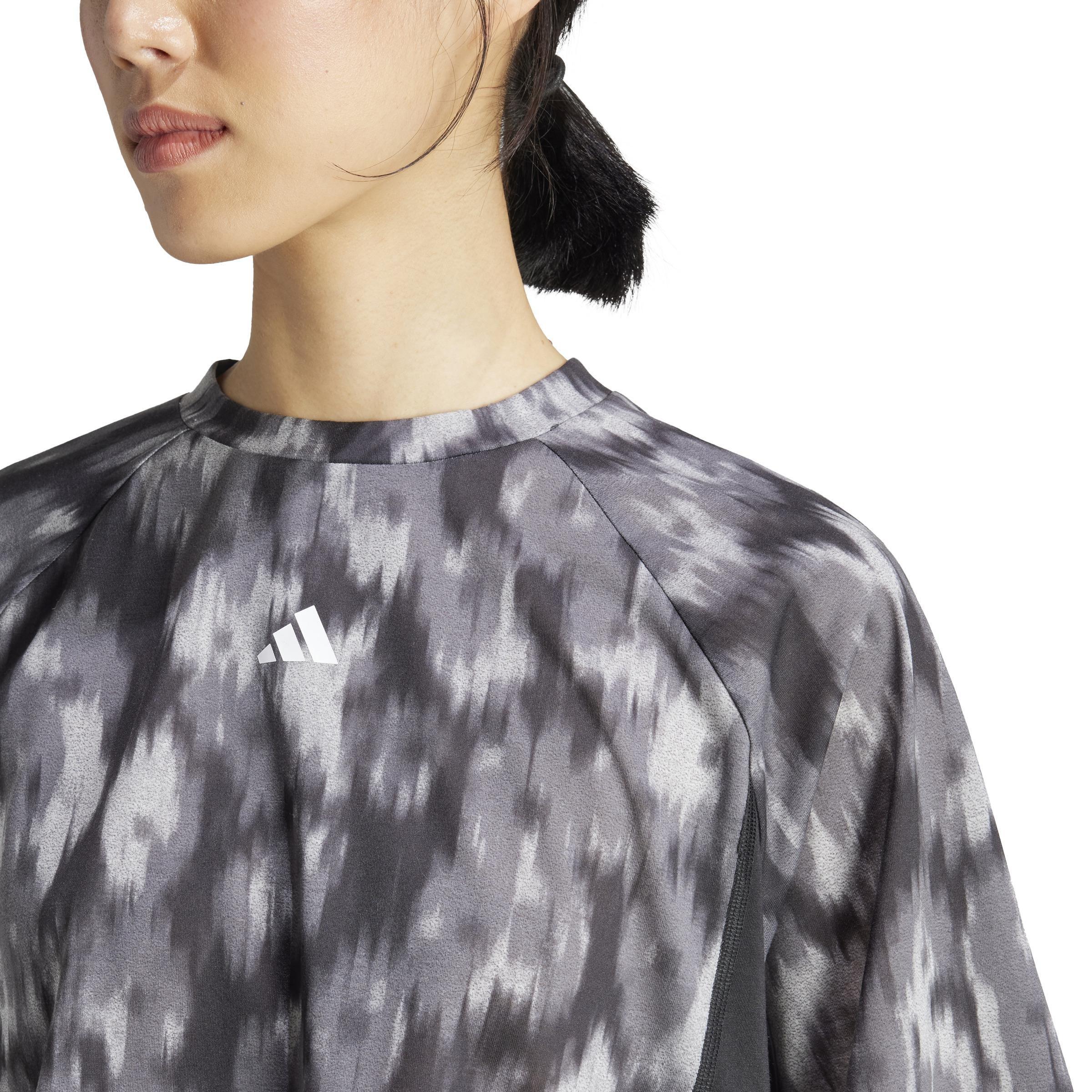 Train Essentials Allover Print Flower Tie-Dye T-Shirt, Black, A901_ONE, large image number 4