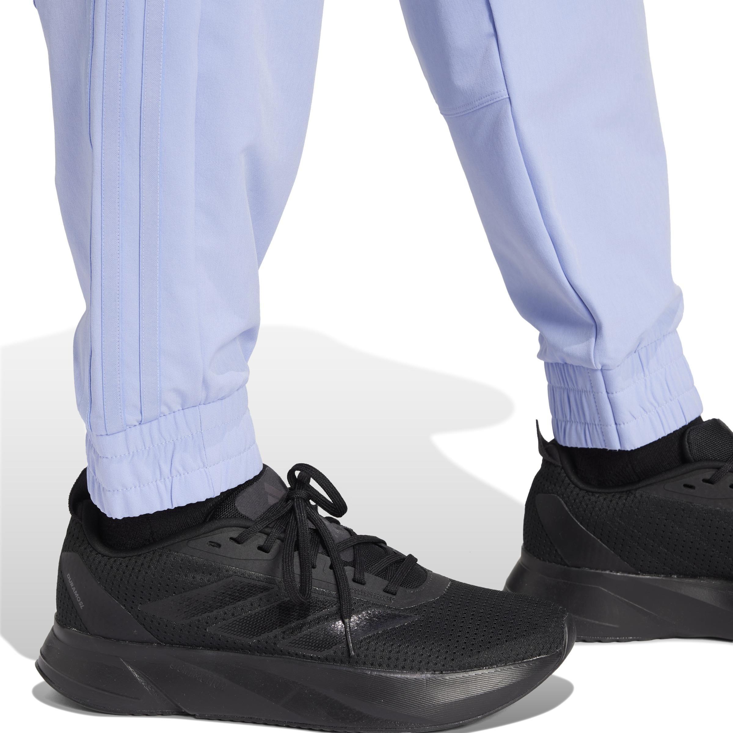 Pacer All Gym 3-Stripes Woven Mid-Rise Joggers, Blue, A901_ONE, large image number 3