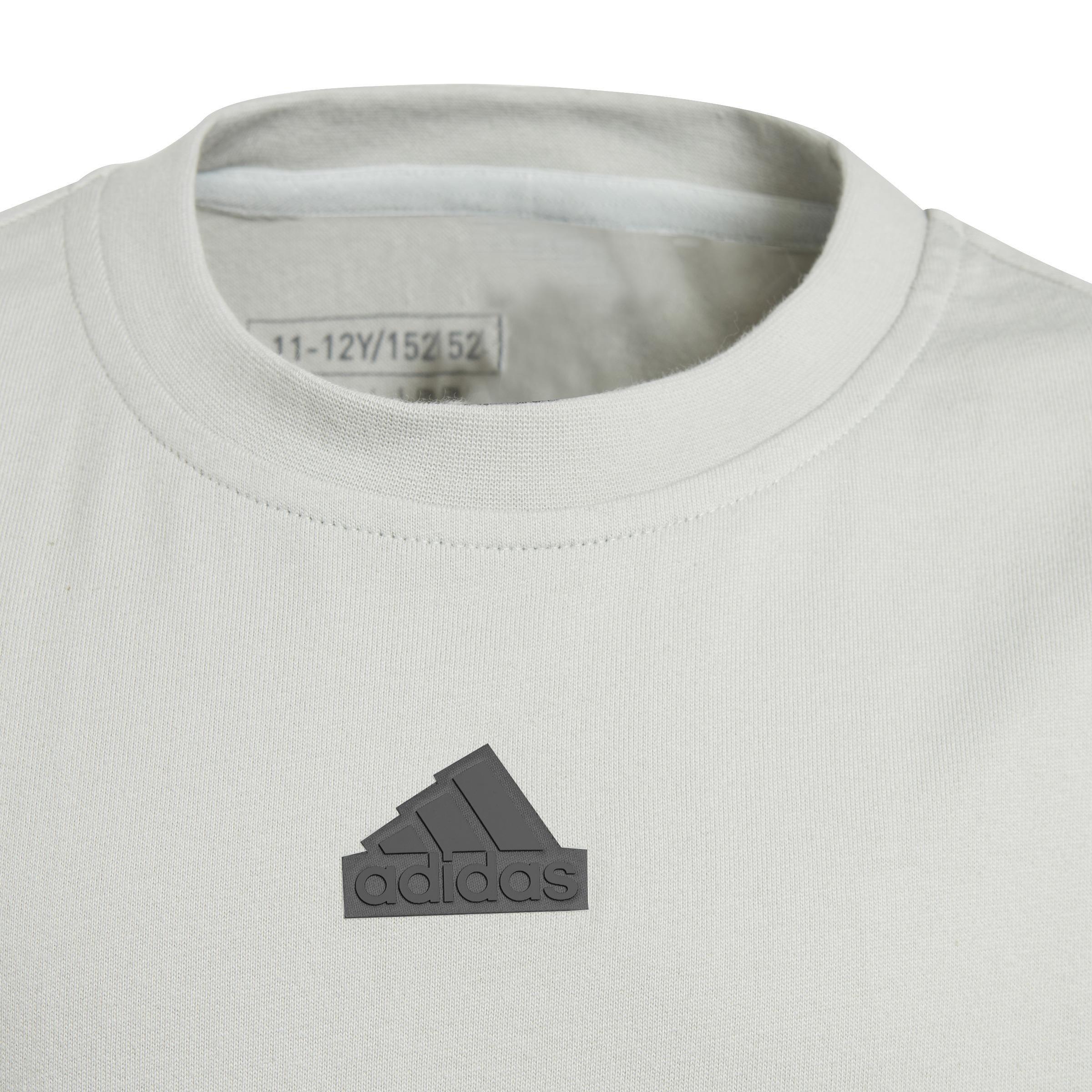 Unisex Kids Z.N.E. T-Shirt, Grey, A901_ONE, large image number 3