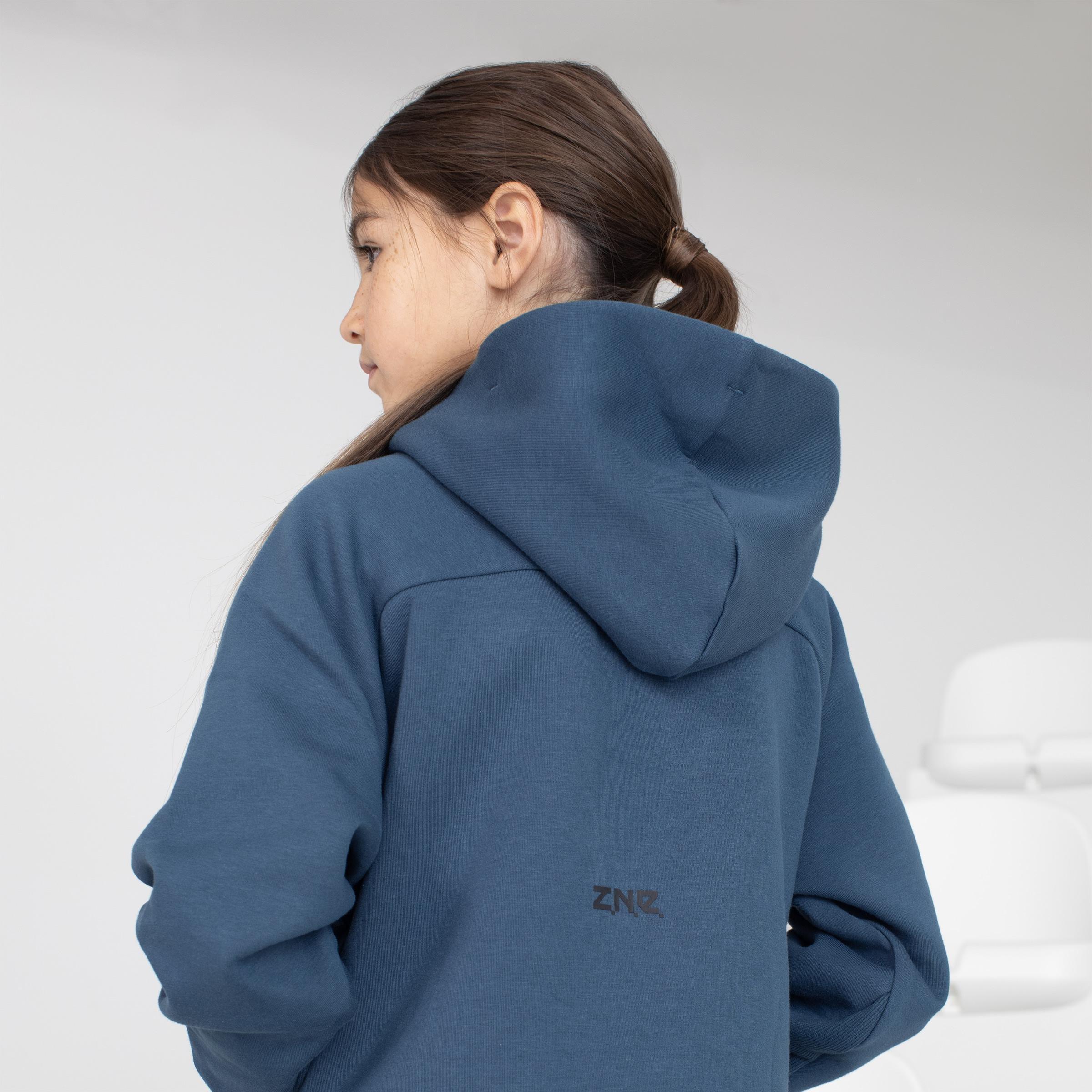 Unisex Kids Z.N.E. Full-Zip Hoodie, Turquoise, A901_ONE, large image number 9