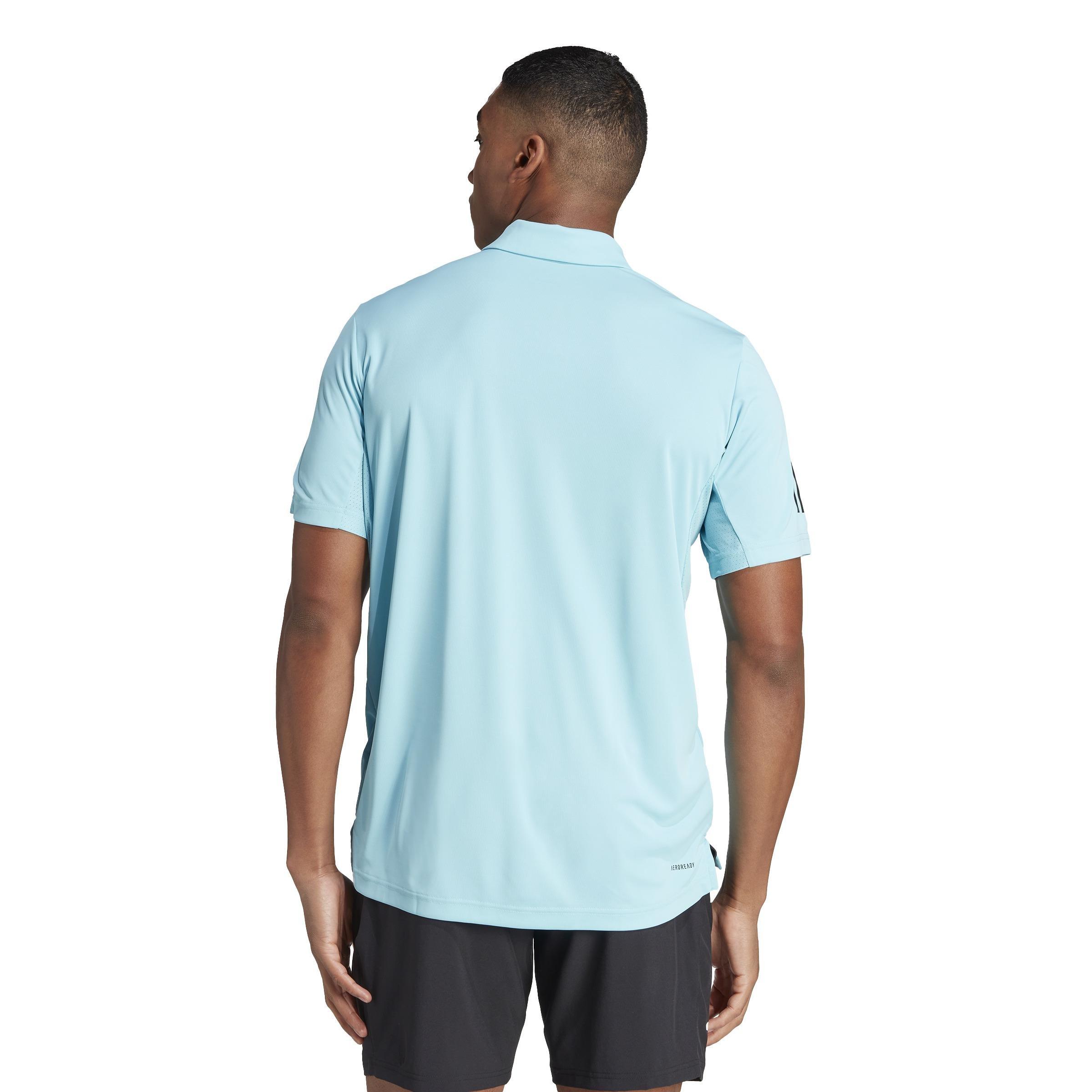 Club 3-Stripes Tennis Polo Shirt, Blue, A901_ONE, large image number 1
