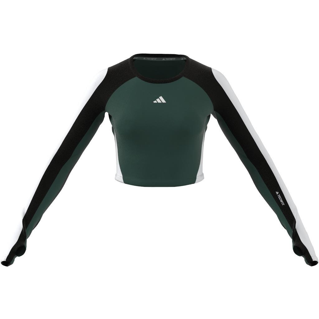 Techfit Aeroready Long-Sleeve Top, Black, A901_ONE, large image number 12