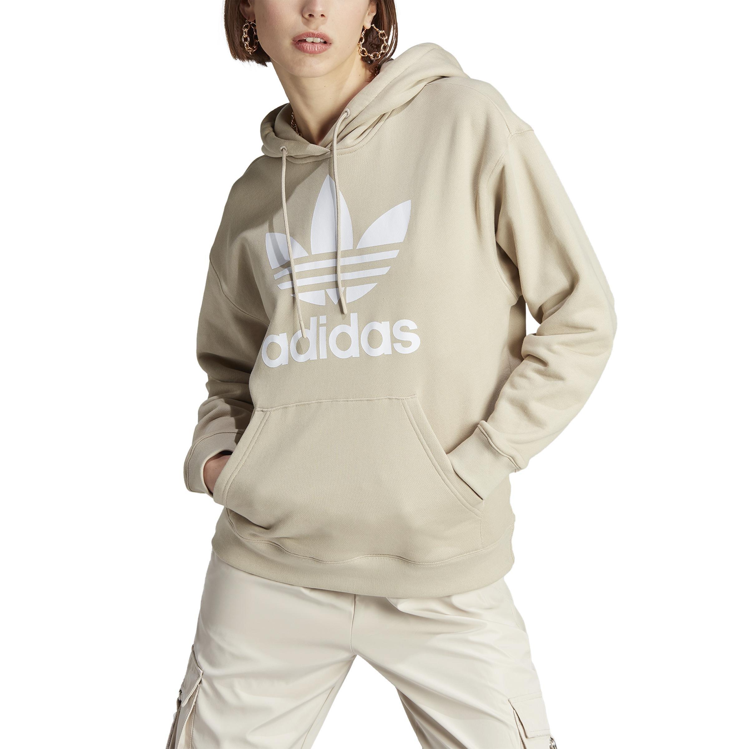 Trefoil Hoodie, Beige, A901_ONE, large image number 0