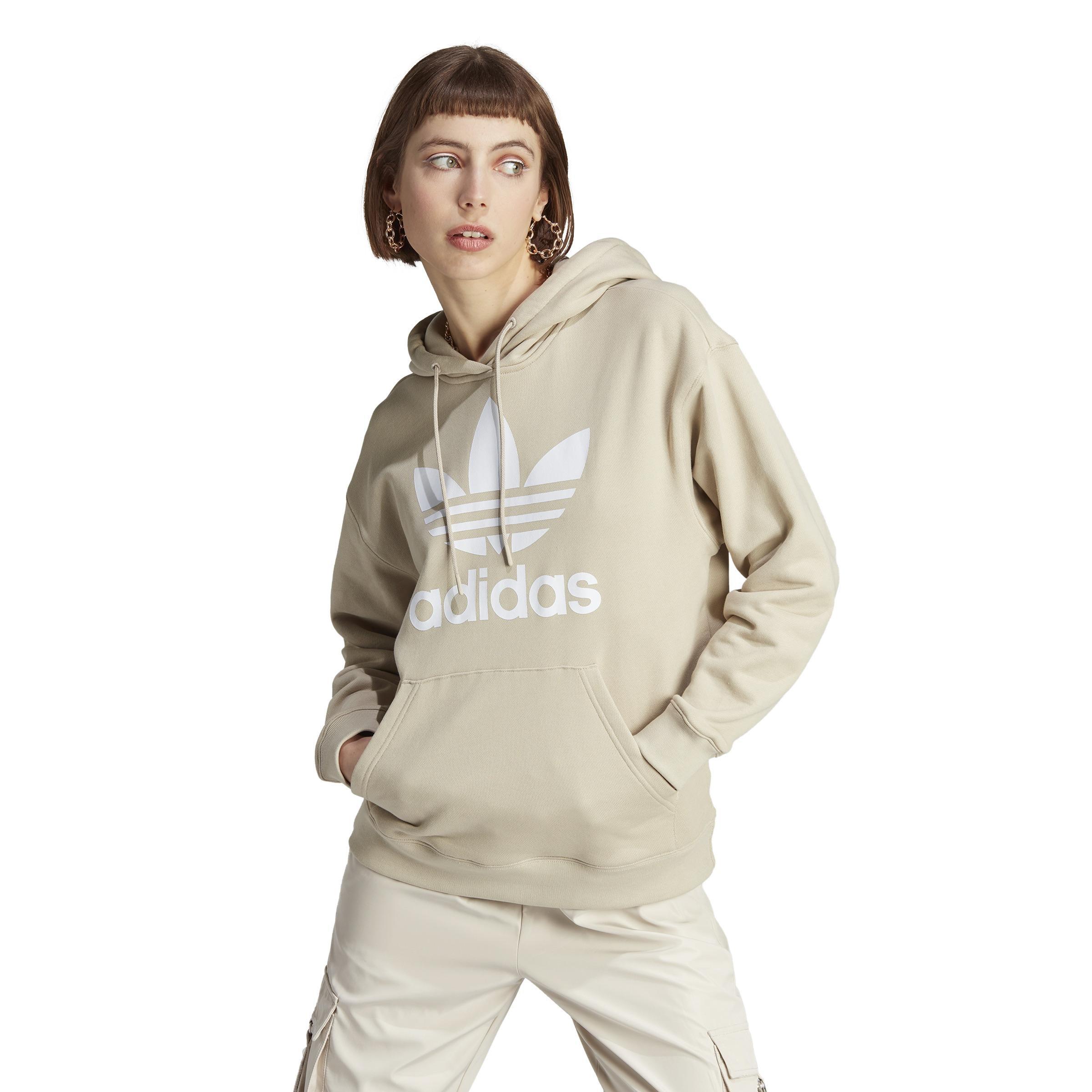 Trefoil Hoodie, Beige, A901_ONE, large image number 10