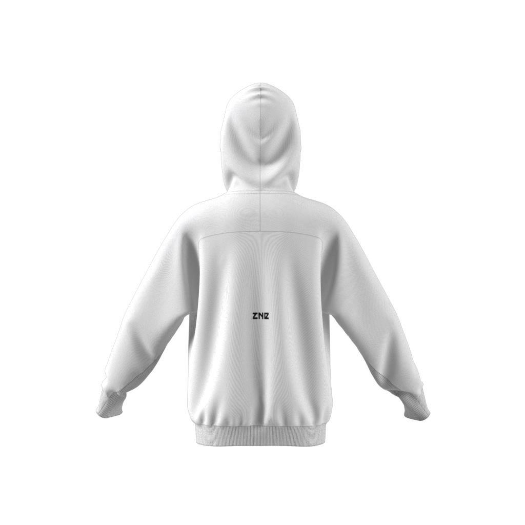 Unisex Kids adidas Z.N.E. Full-Zip Hoodie, White, A901_ONE, large image number 10