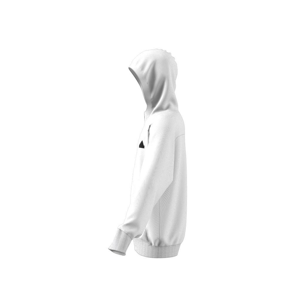 Unisex Kids adidas Z.N.E. Full-Zip Hoodie, White, A901_ONE, large image number 14