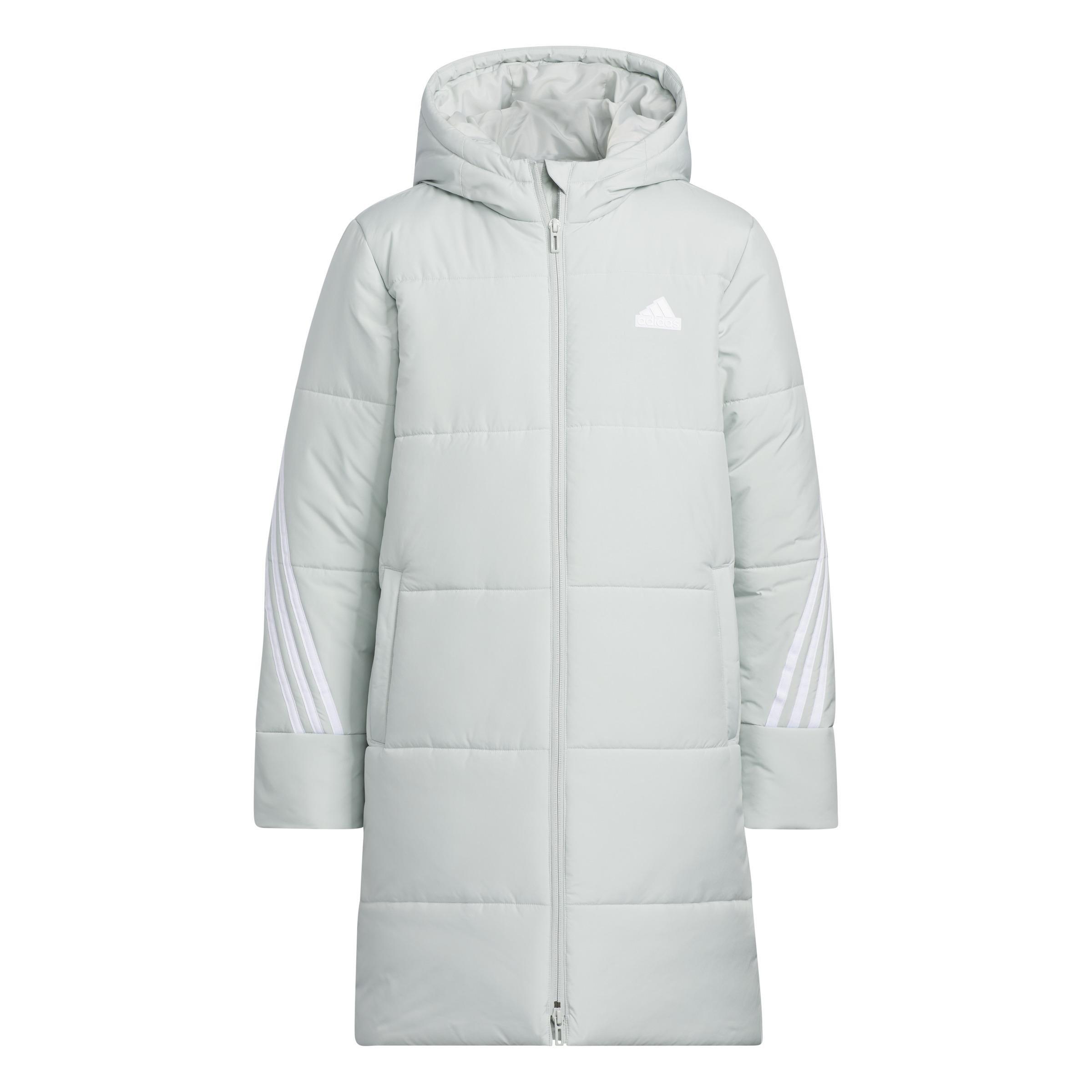 Unisex Kids 3-Stripes Padded Jacket, Grey, , large image number 2