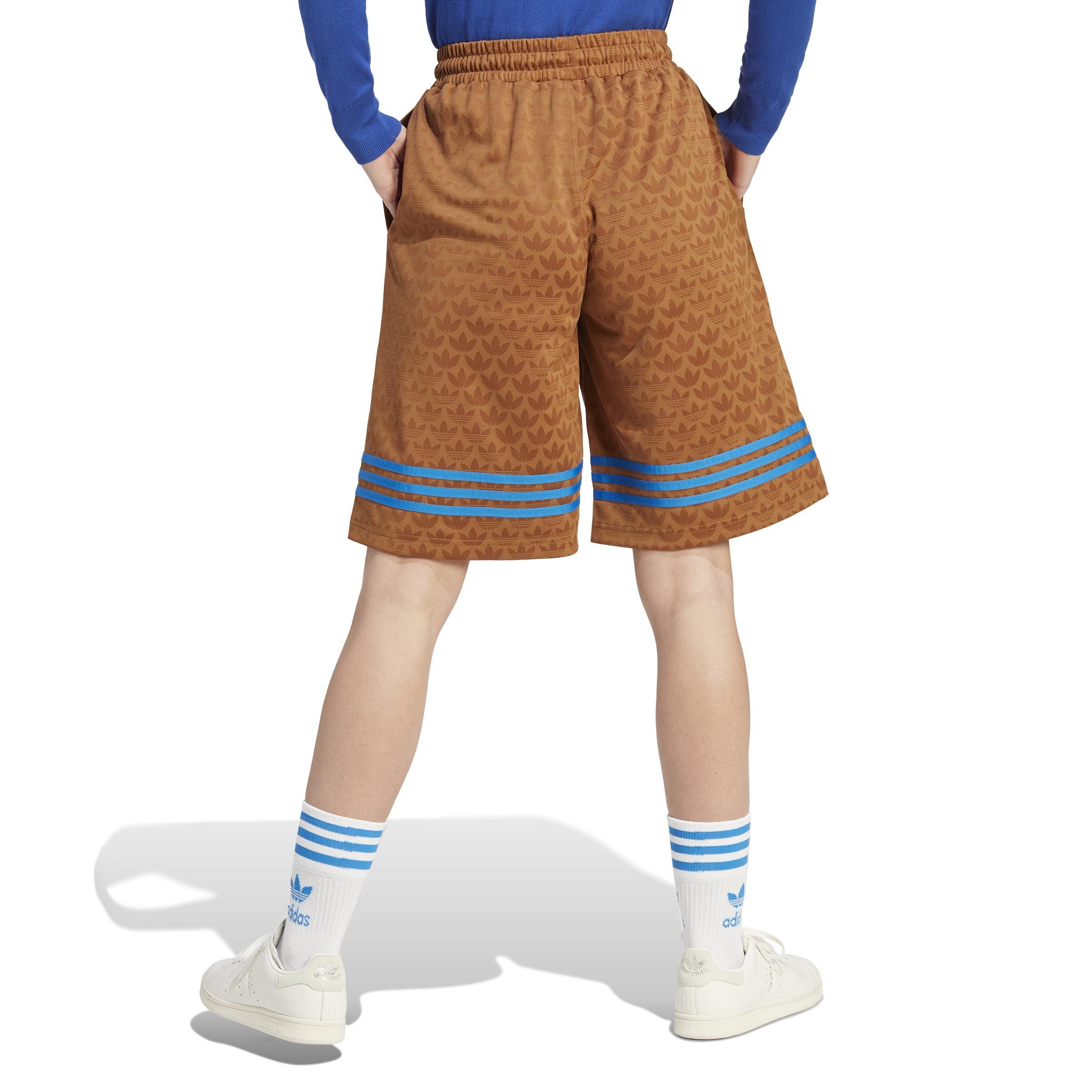 Adicolor 70S Bb Monogram Shorts, Brown, A901_ONE, large image number 2