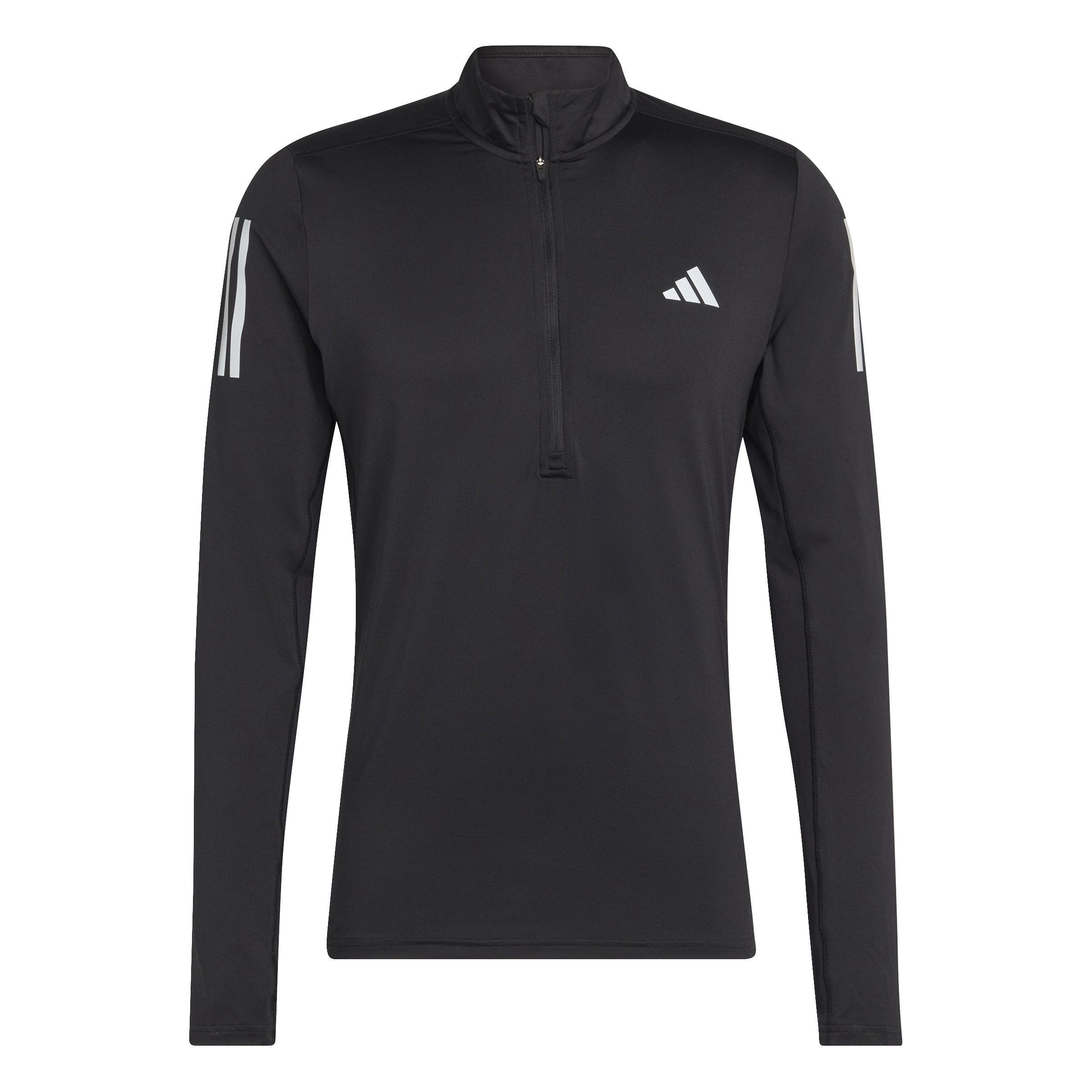 Own the Run 1/4 Zip Long Sleeve Sweatshirt, Black, , large image number 0