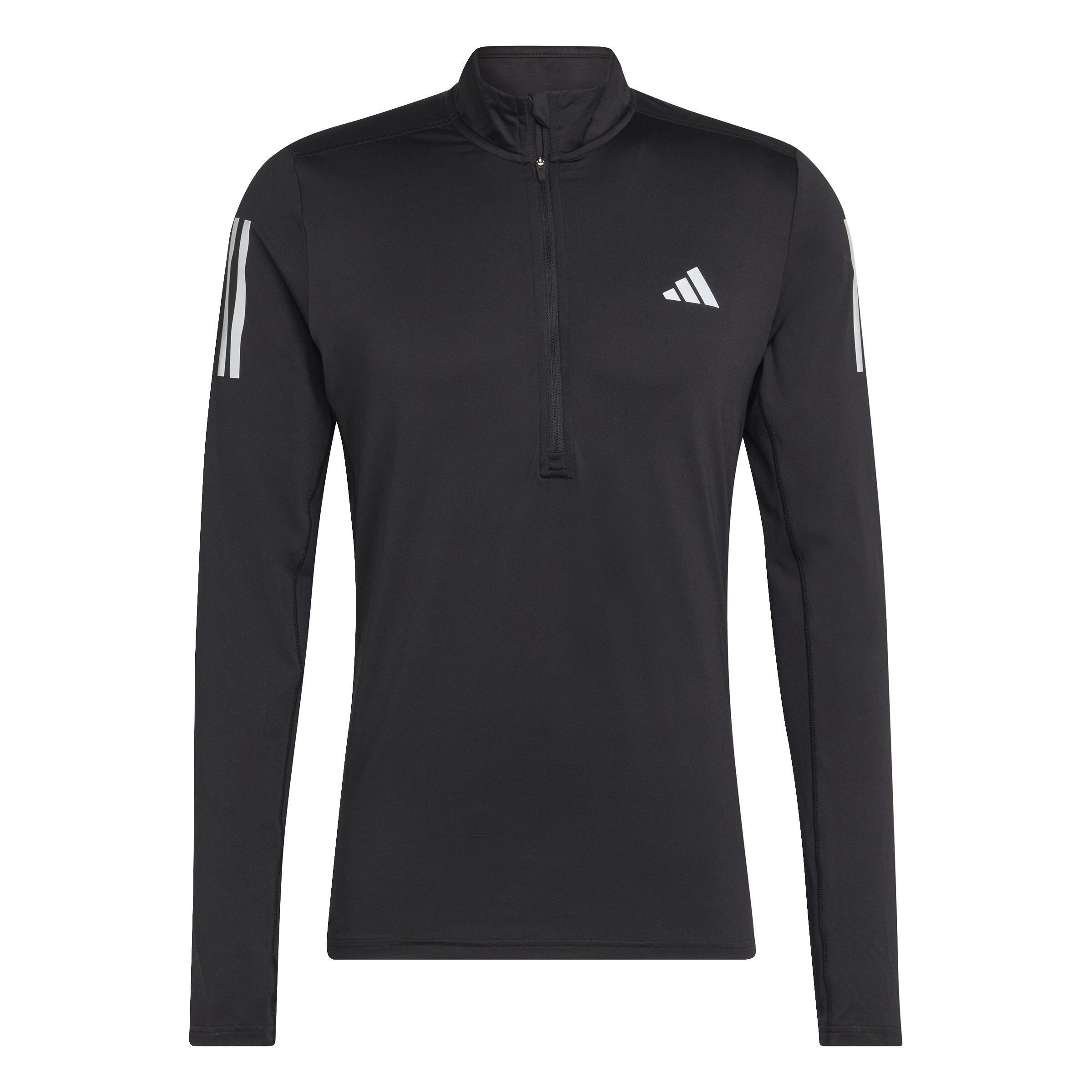 Own the Run 1/4 Zip Long Sleeve Sweatshirt, Black, , large image number 1