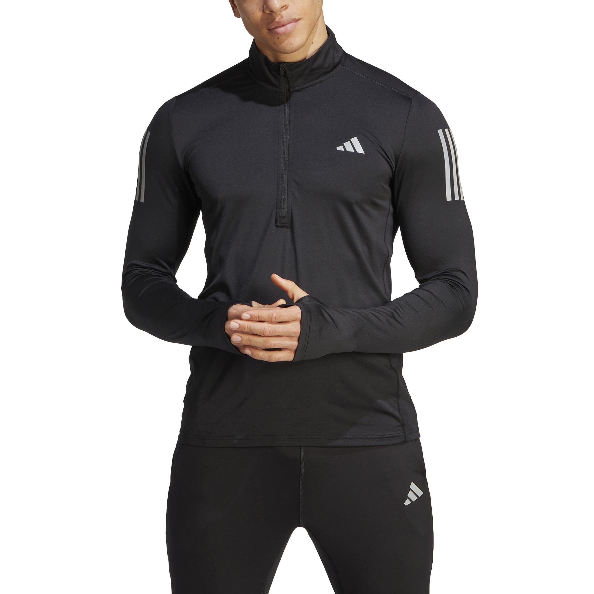 Own the Run 1/4 Zip Long Sleeve Sweatshirt, Black, A901_ONE, large image number 2