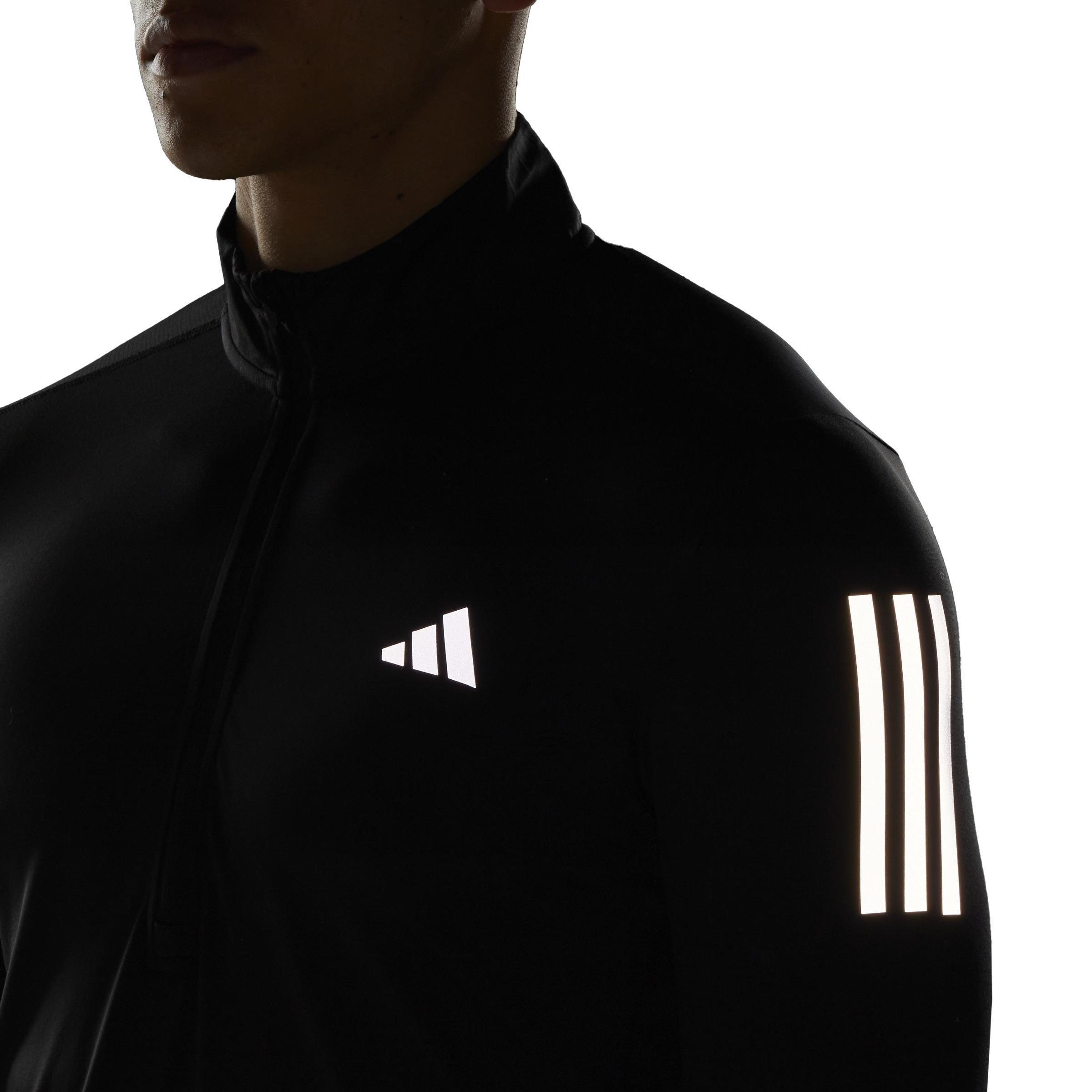 Own the Run 1/4 Zip Long Sleeve Sweatshirt, Black, , large image number 4