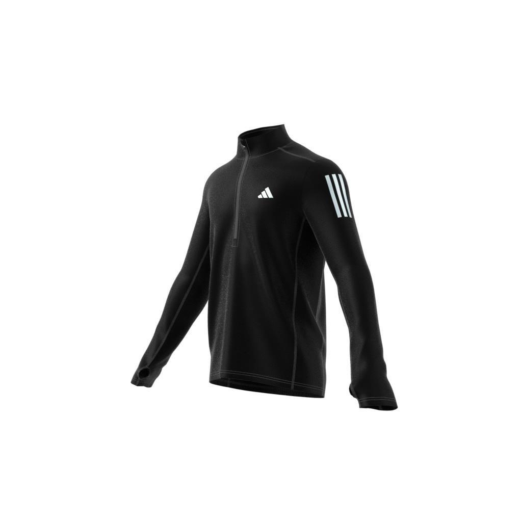 Own the Run 1/4 Zip Long Sleeve Sweatshirt, Black, , large image number 6