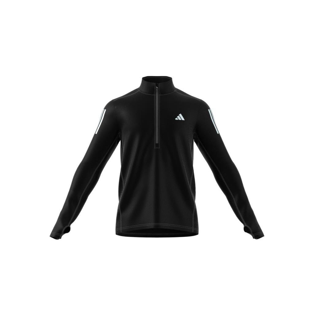 Own the Run 1/4 Zip Long Sleeve Sweatshirt, Black, , large image number 7