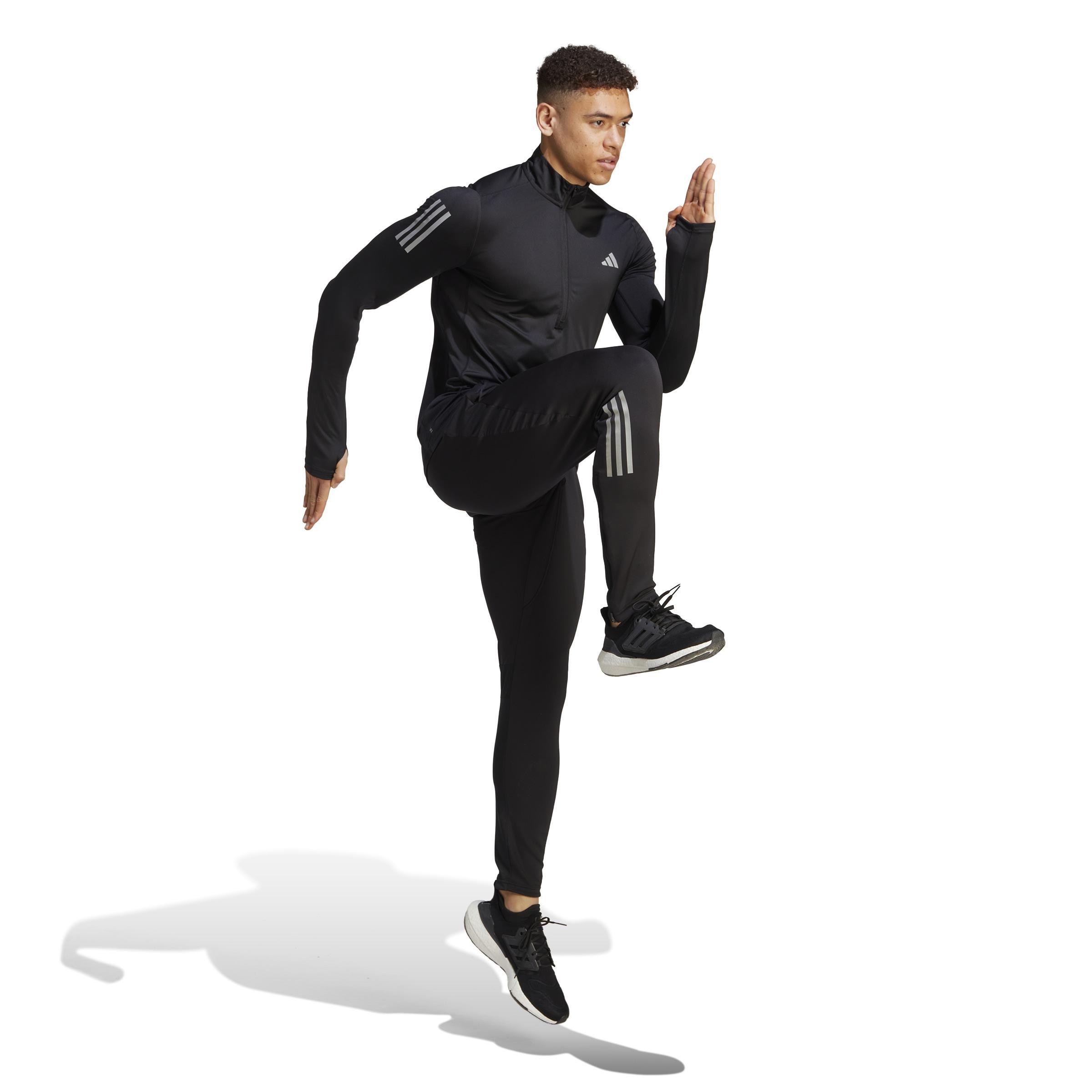 Own the Run 1/4 Zip Long Sleeve Sweatshirt, Black, , large image number 11