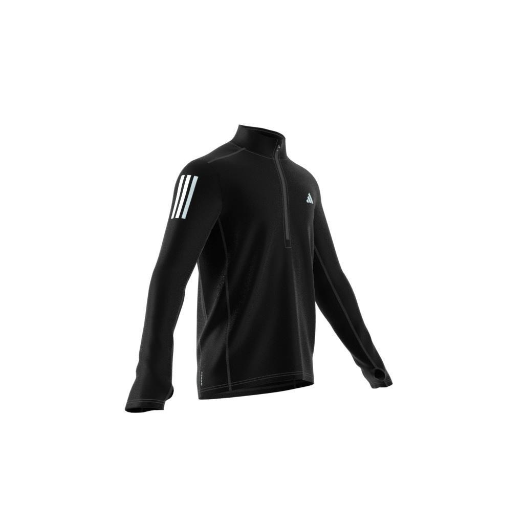 Own the Run 1/4 Zip Long Sleeve Sweatshirt, Black, A901_ONE, large image number 12