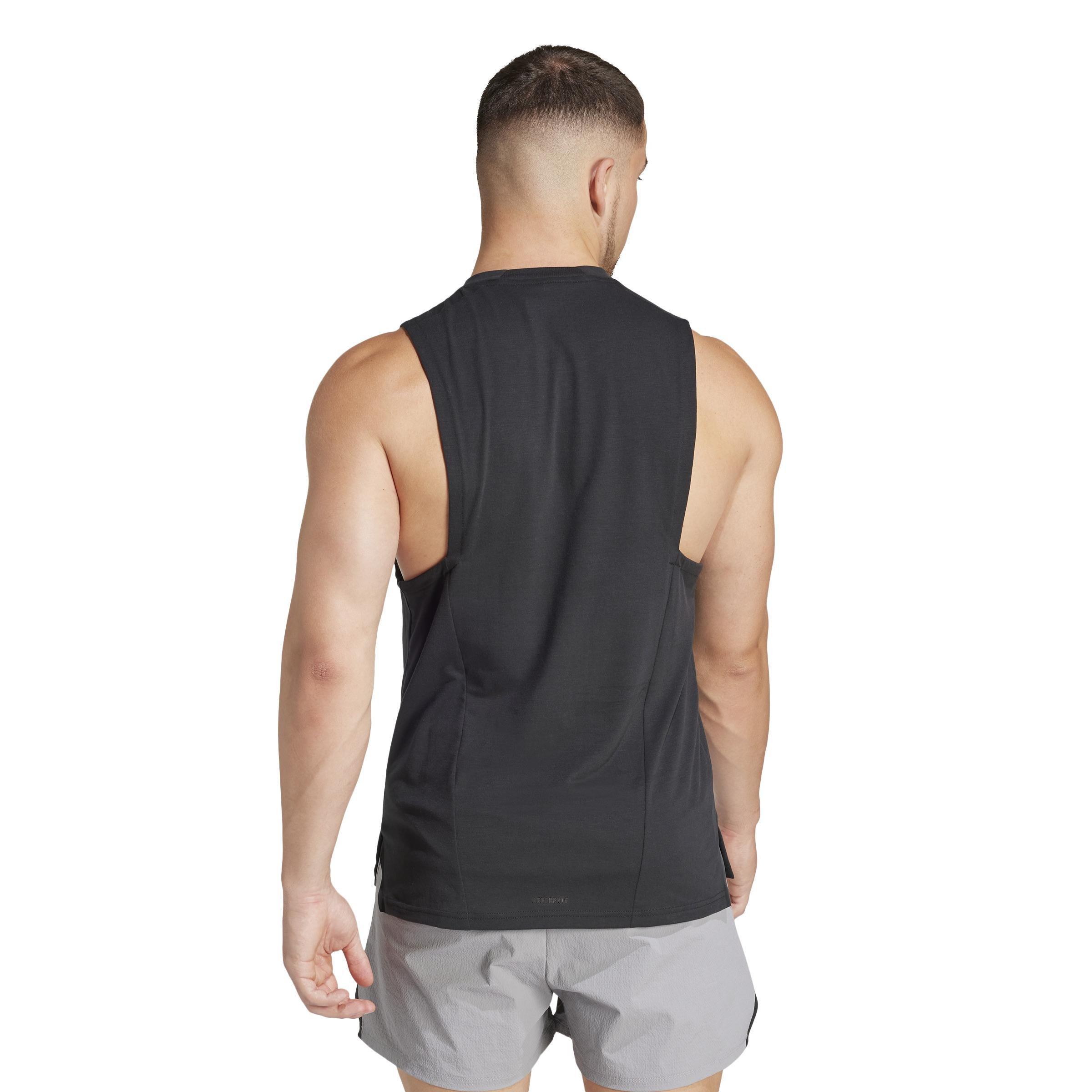 Designed for Training Workout Tank Top, Black, A901_ONE, large image number 3
