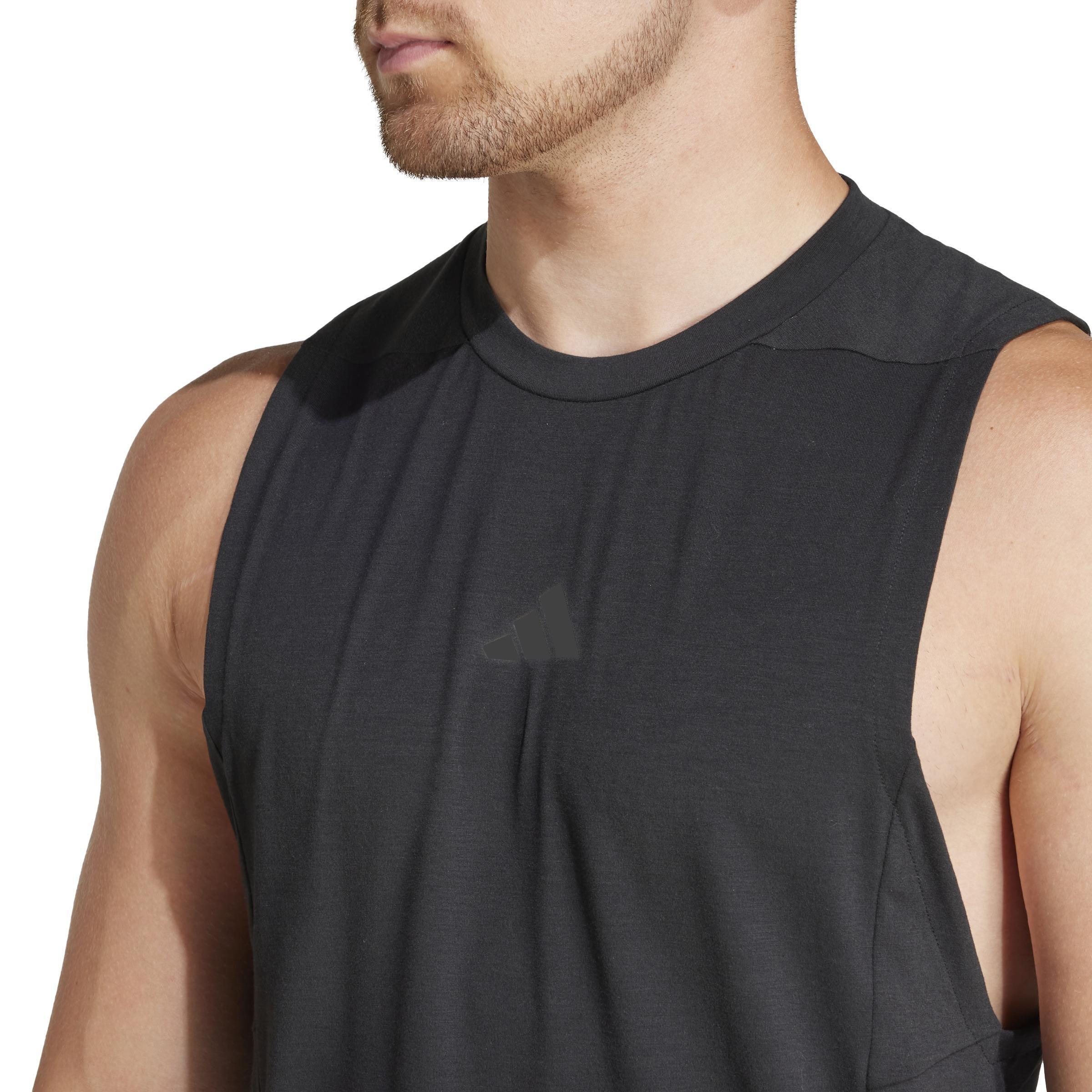 Designed for Training Workout Tank Top, Black, A901_ONE, large image number 4