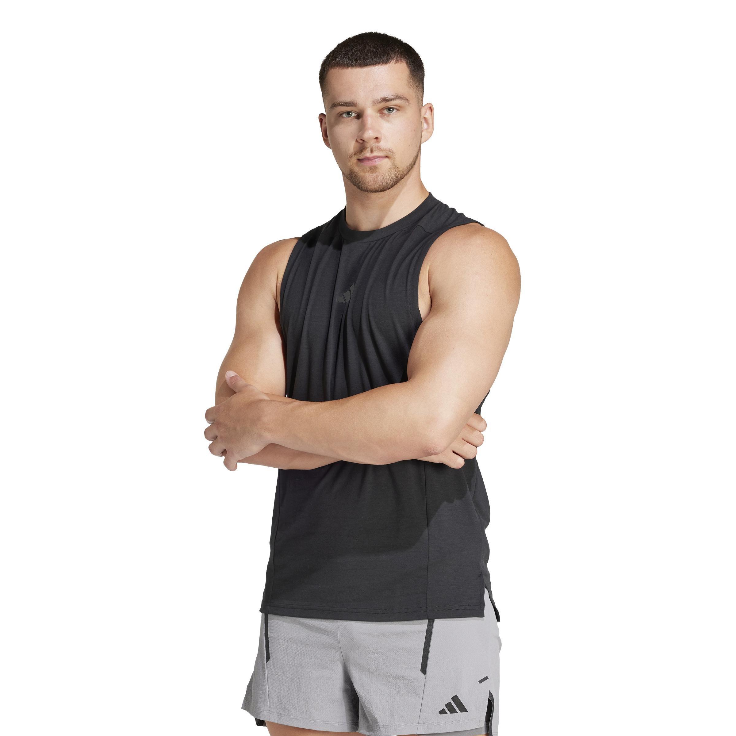 Designed for Training Workout Tank Top, Black, A901_ONE, large image number 12