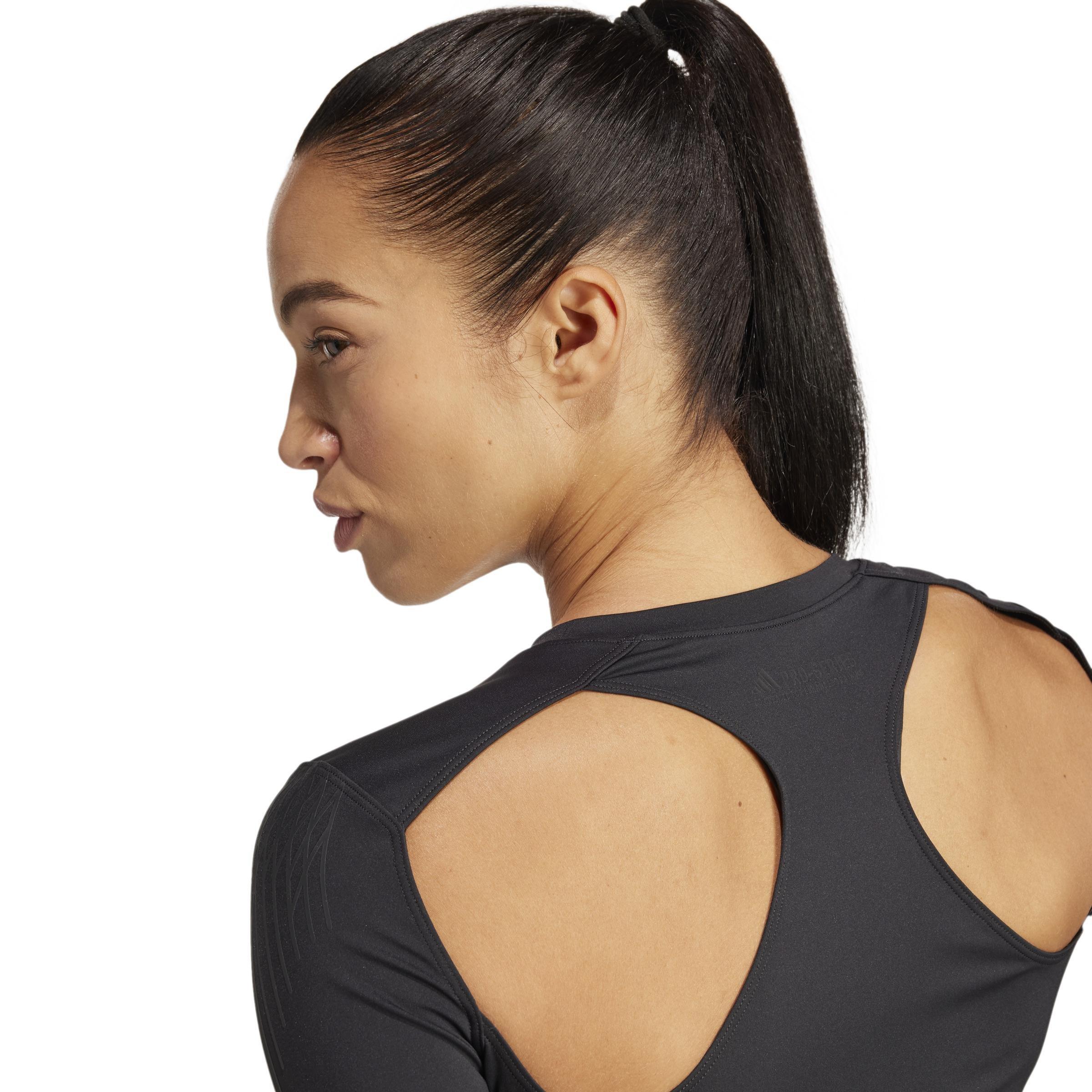 Pro Series Training Long Sleeve Crop Top, Black, A901_ONE, large image number 4