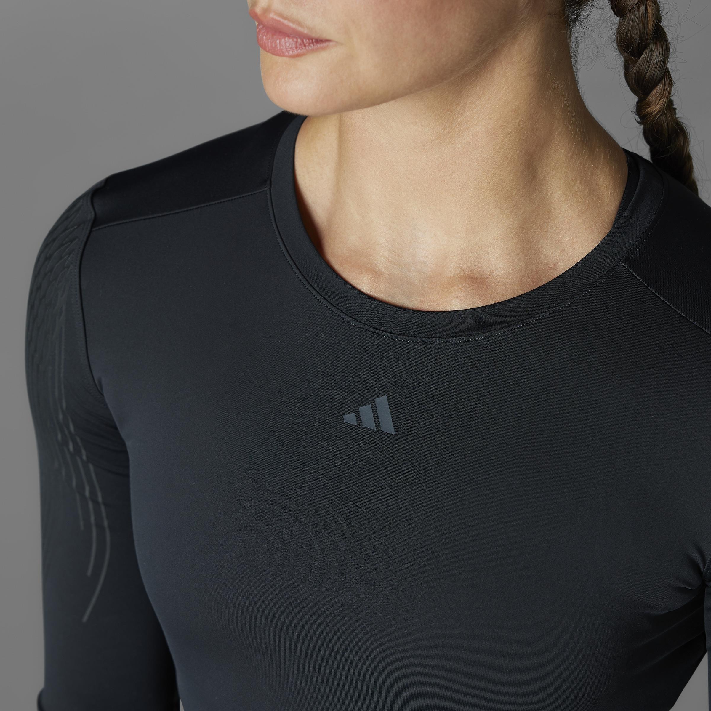 Pro Series Training Long Sleeve Crop Top, Black, A901_ONE, large image number 14