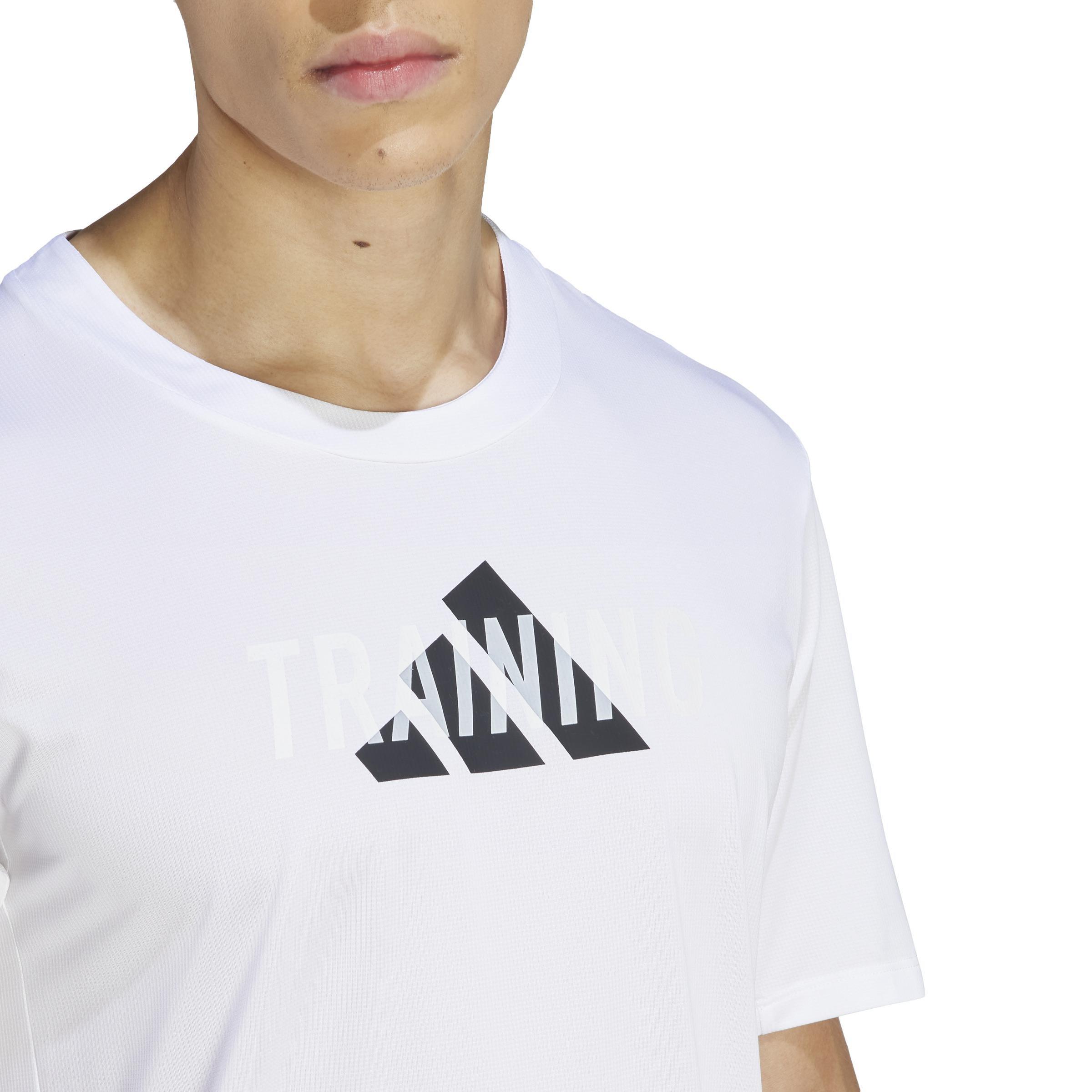 Designed For Movement Graphic Workout T-Shirt, White, A901_ONE, large image number 6