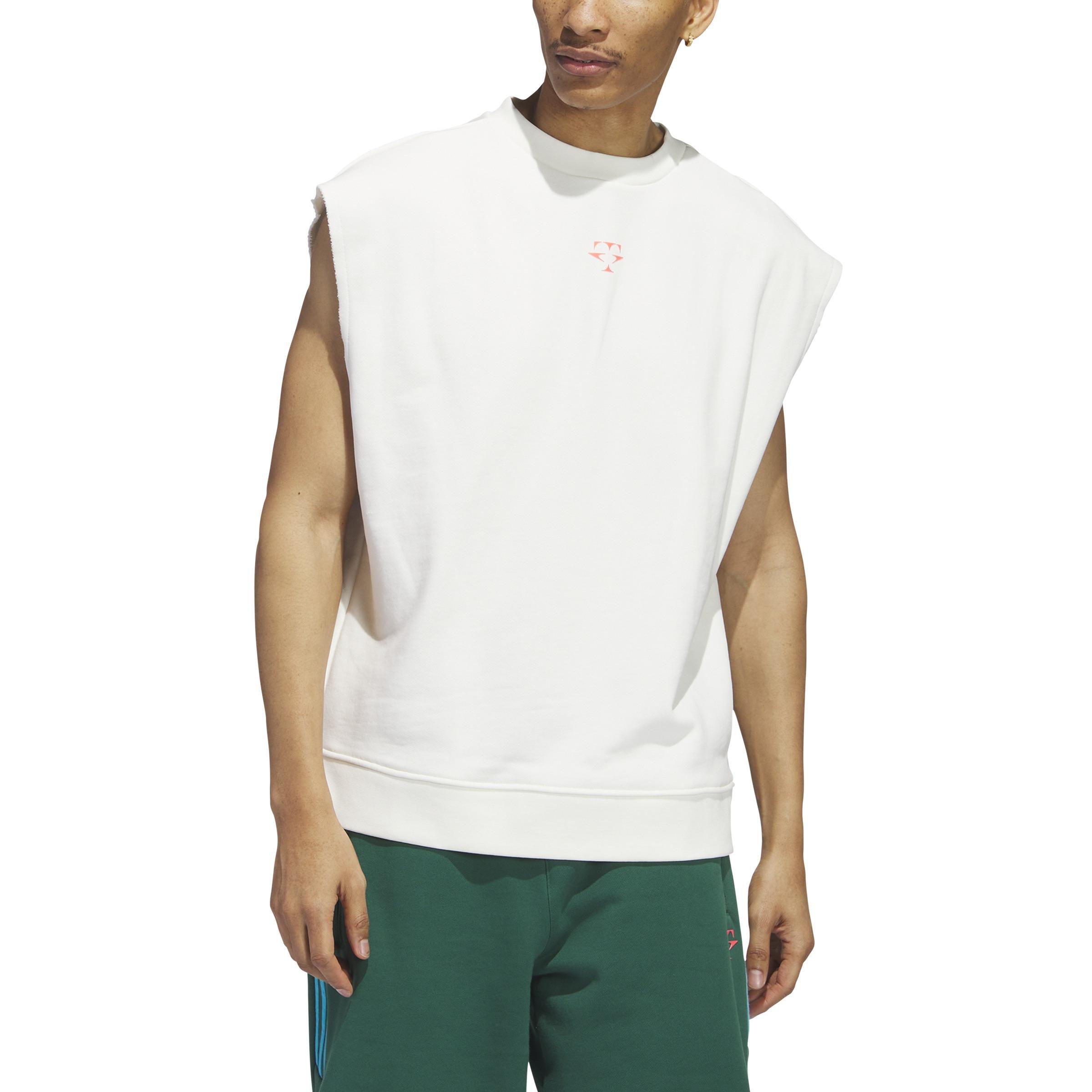 Trae Sleeveless Mock T-shirt, White, , large image number 1