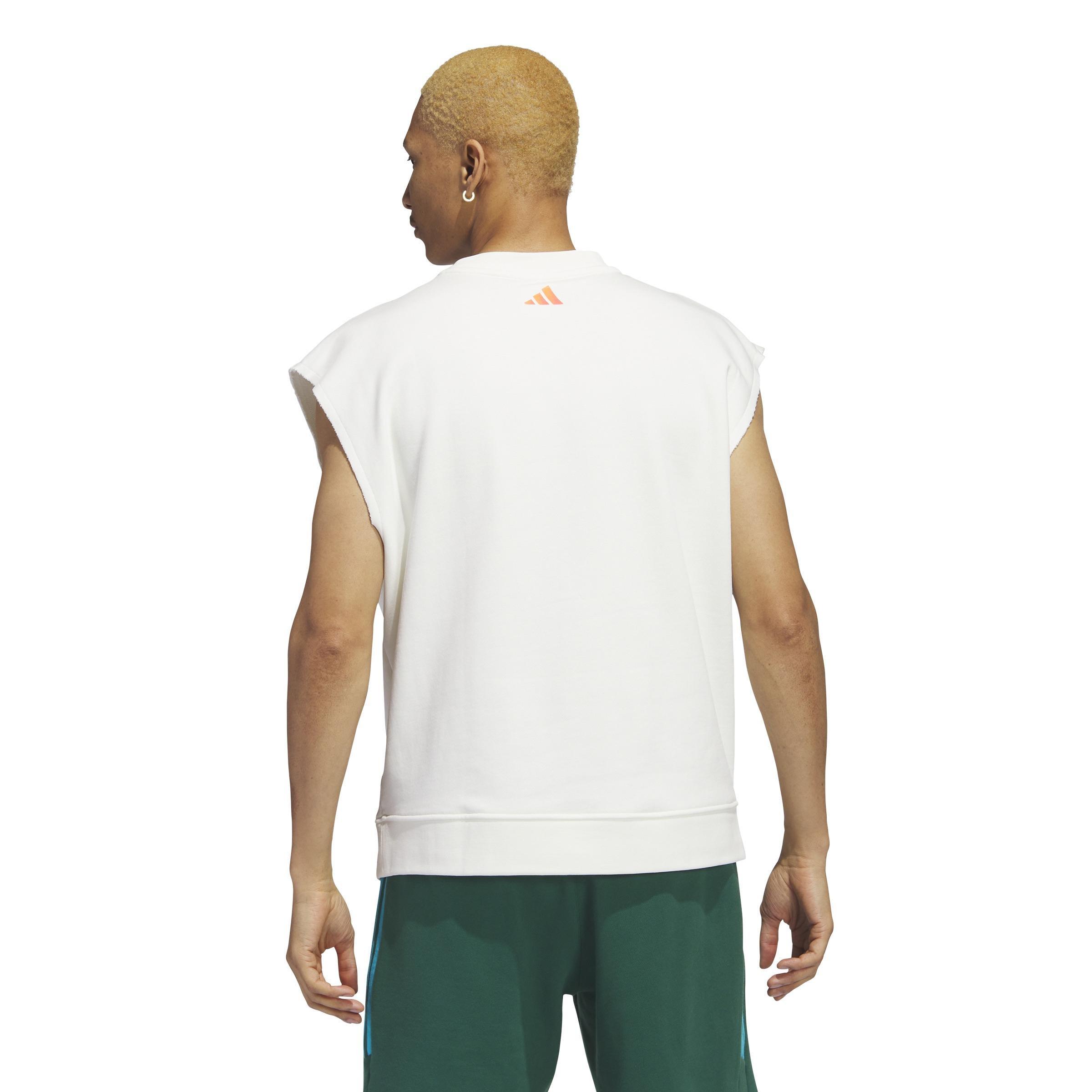 Trae Sleeveless Mock T-shirt, White, , large image number 3