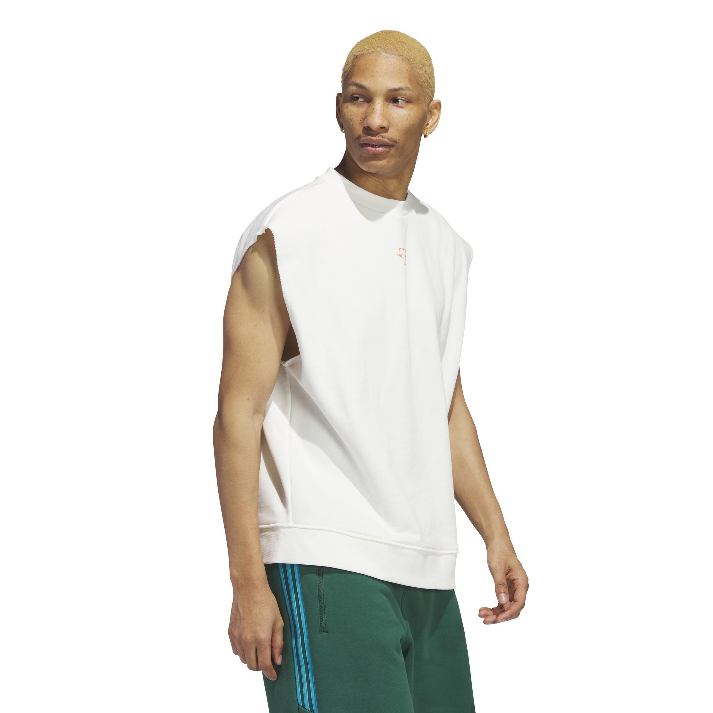 Trae Sleeveless Mock T-shirt, White, , large image number 9