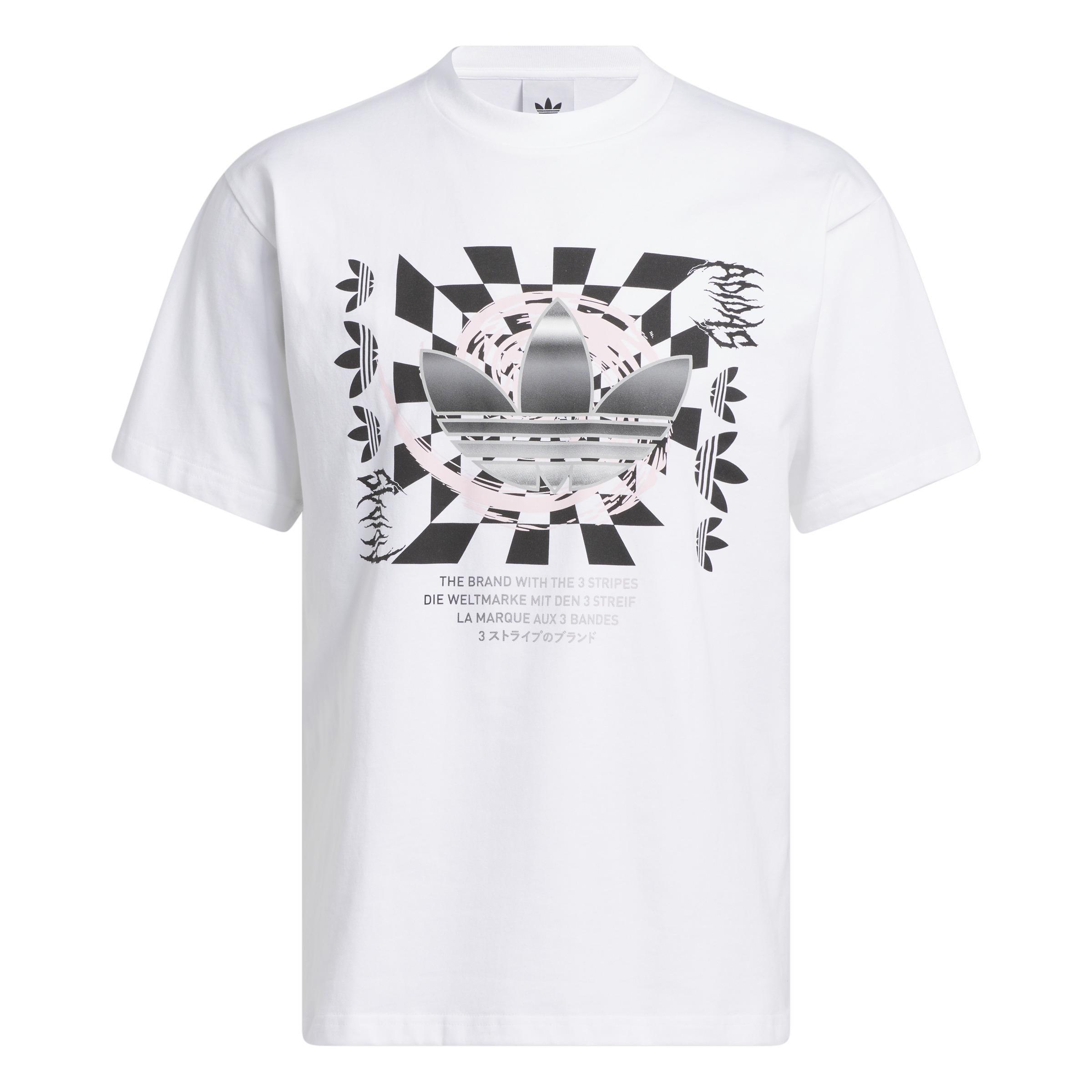 Mv Trefoil Graphic T-Shirt, White, , large image number 1