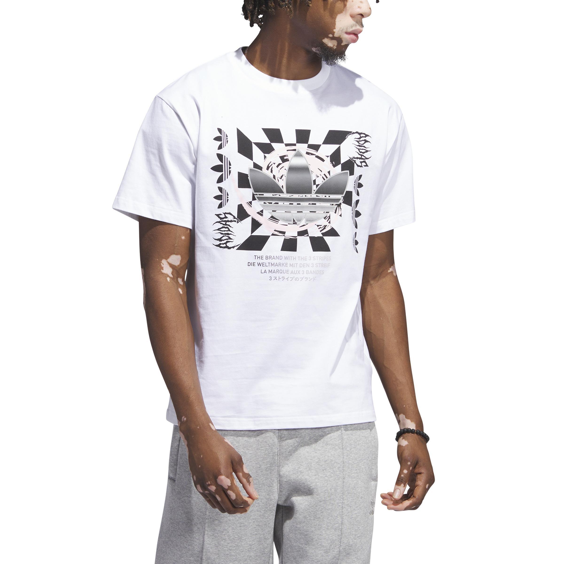 Mv Trefoil Graphic T-Shirt, White, , large image number 2