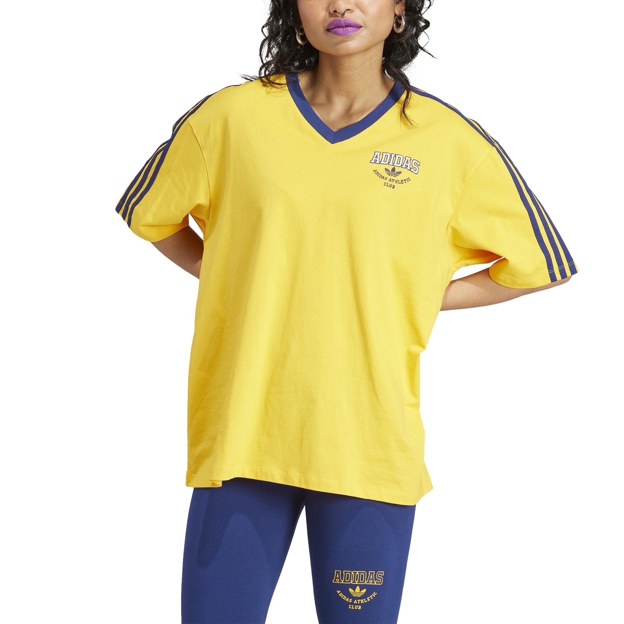 V-Neck Logo T-Shirt, Yellow, , large image number 0