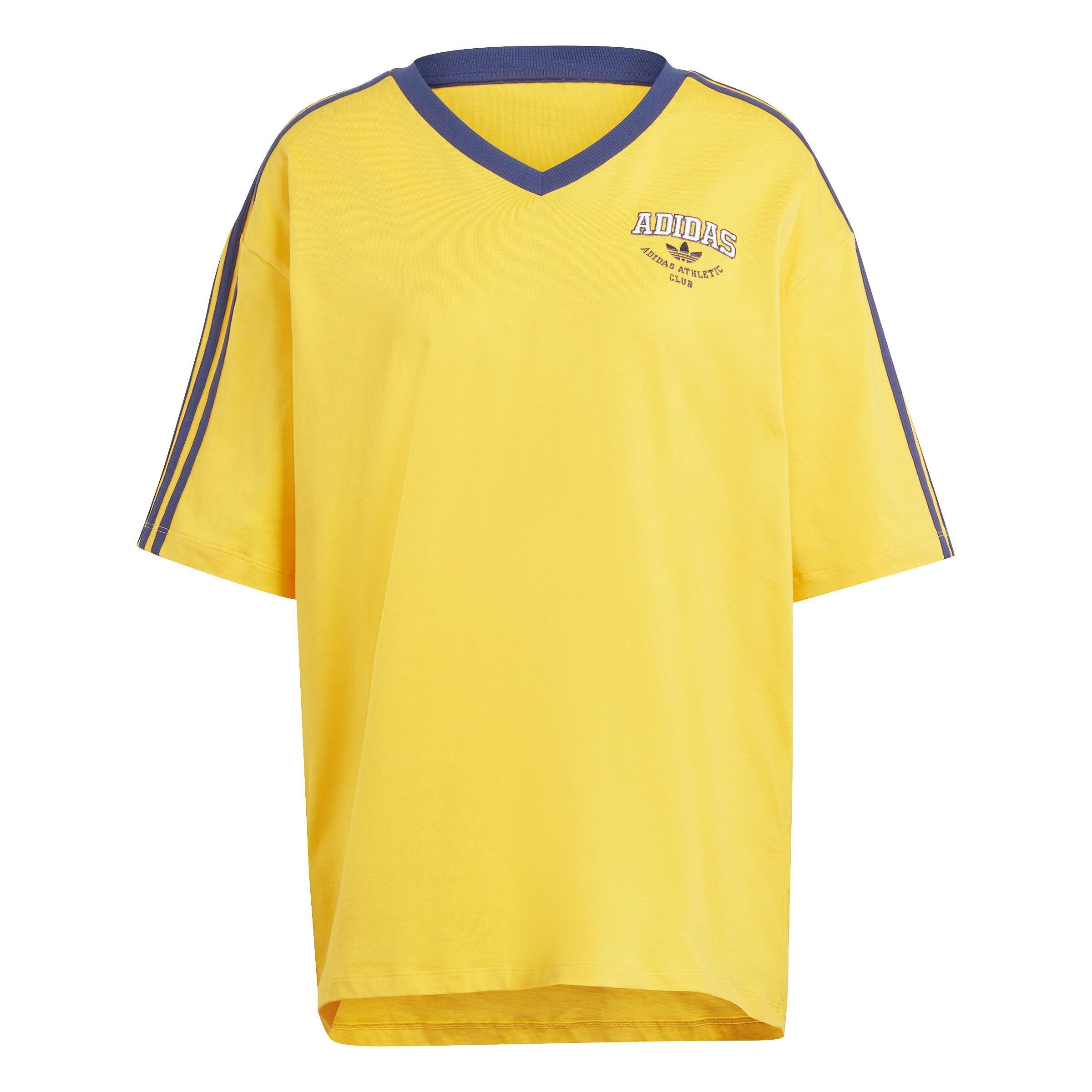 V-Neck Logo T-Shirt, Yellow, A901_ONE, medium