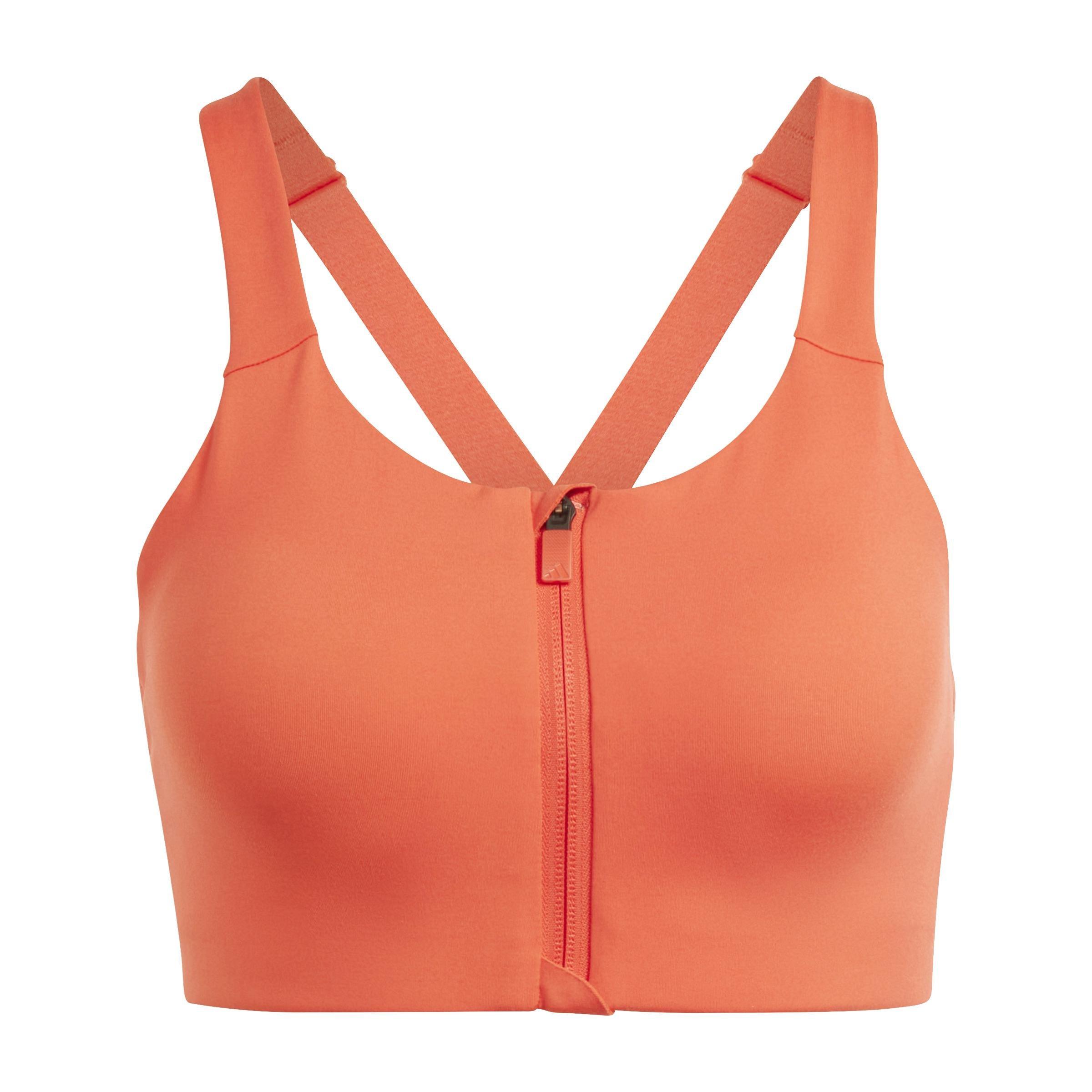 Tlrd Impact Luxe High-Support Zip Bra, Orange, A901_ONE, large image number 0
