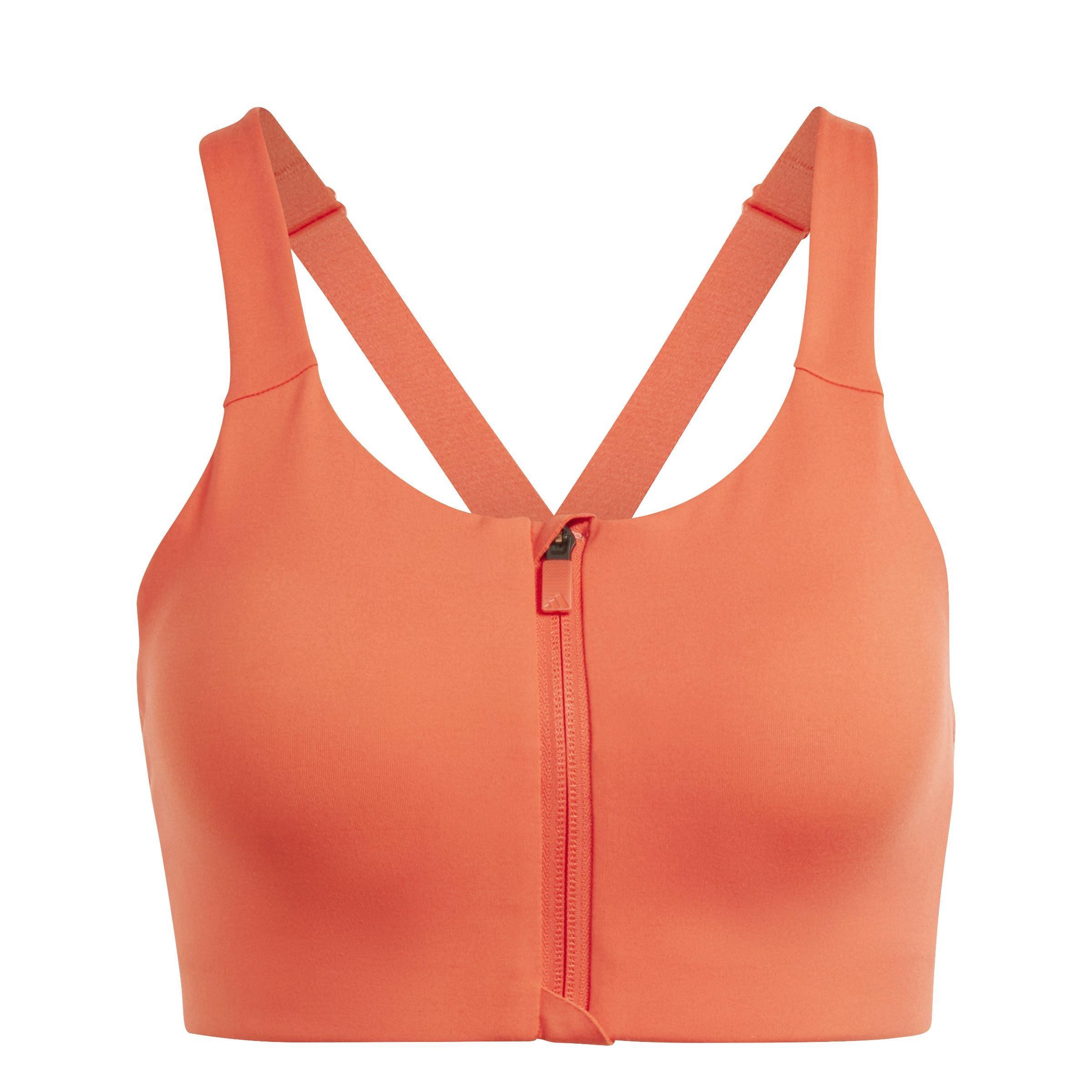 Tlrd Impact Luxe High-Support Zip Bra, Orange, A901_ONE, large image number 2