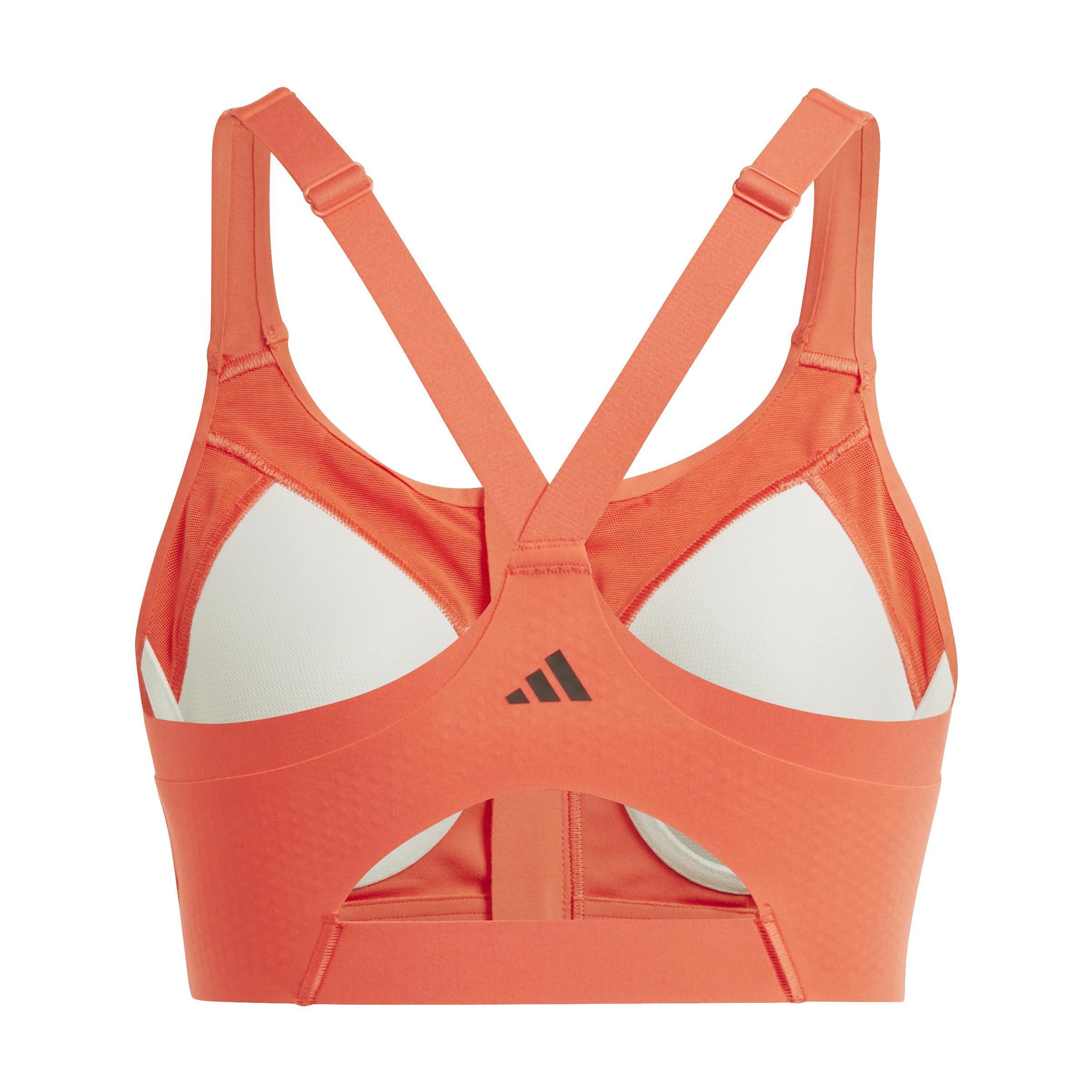 Tlrd Impact Luxe High-Support Zip Bra, Orange, A901_ONE, large image number 3