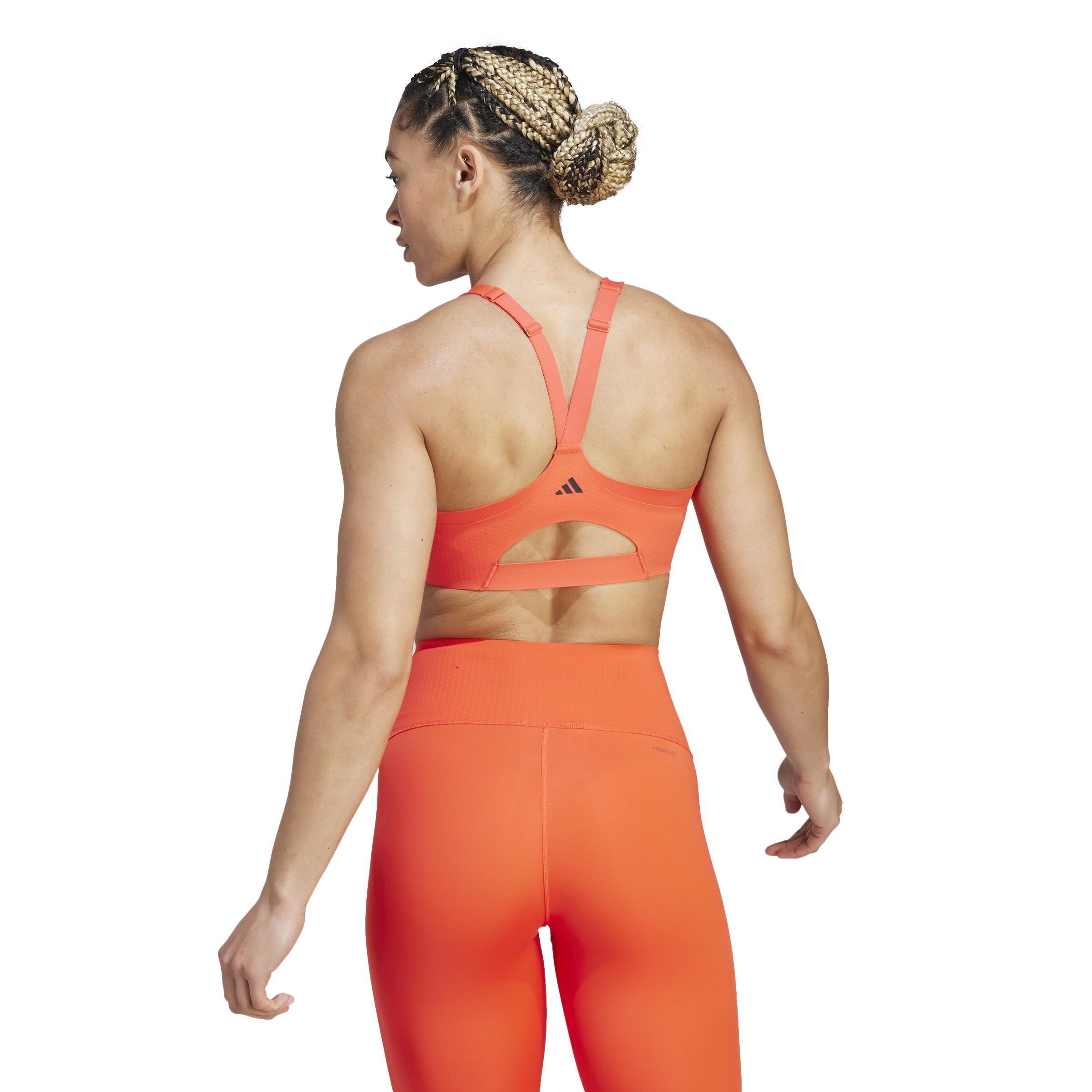 Tlrd Impact Luxe High-Support Zip Bra, Orange, A901_ONE, large image number 4