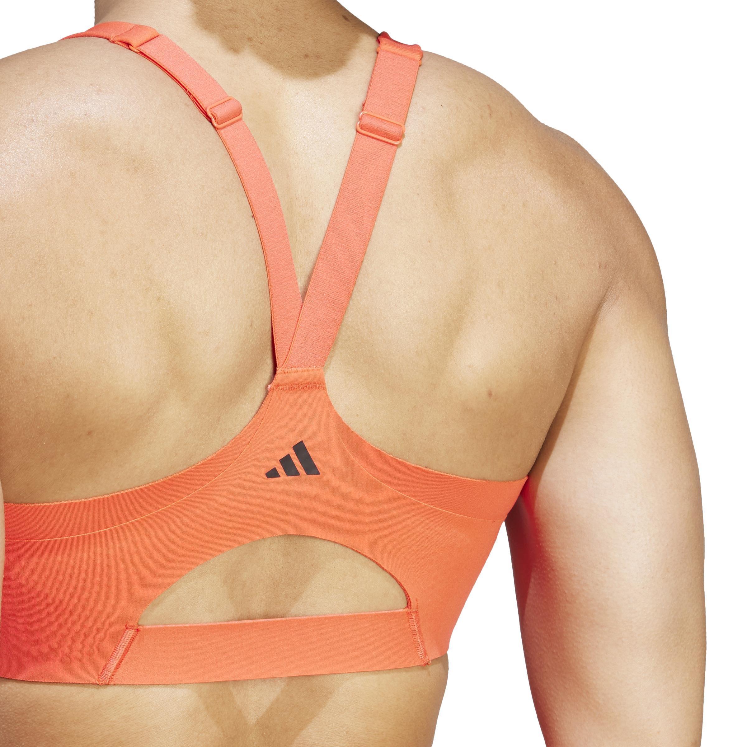 Tlrd Impact Luxe High-Support Zip Bra, Orange, A901_ONE, large image number 6