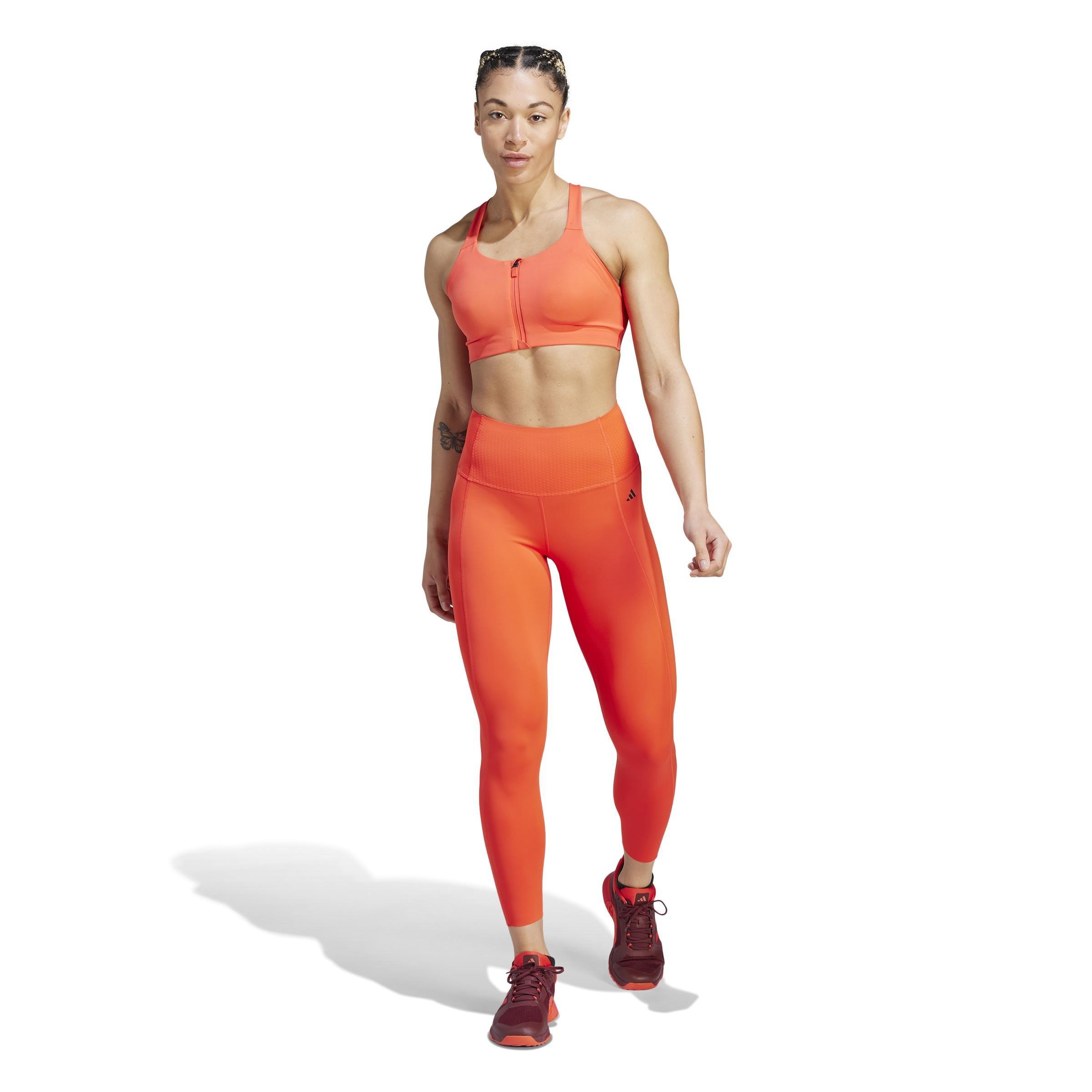 Tlrd Impact Luxe High-Support Zip Bra, Orange, A901_ONE, large image number 9