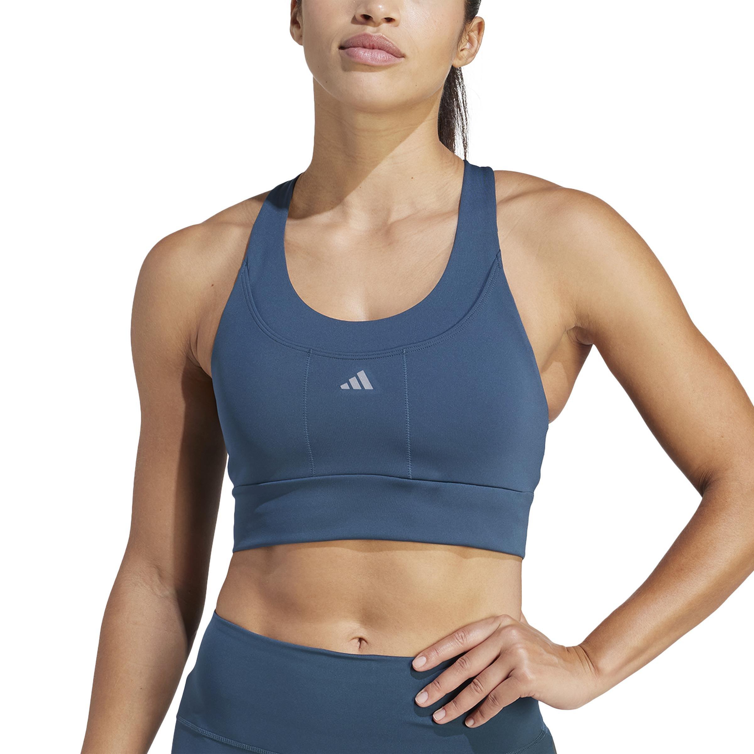Run Pocket Medium-Support Bra, Turquoise, , large image number 1