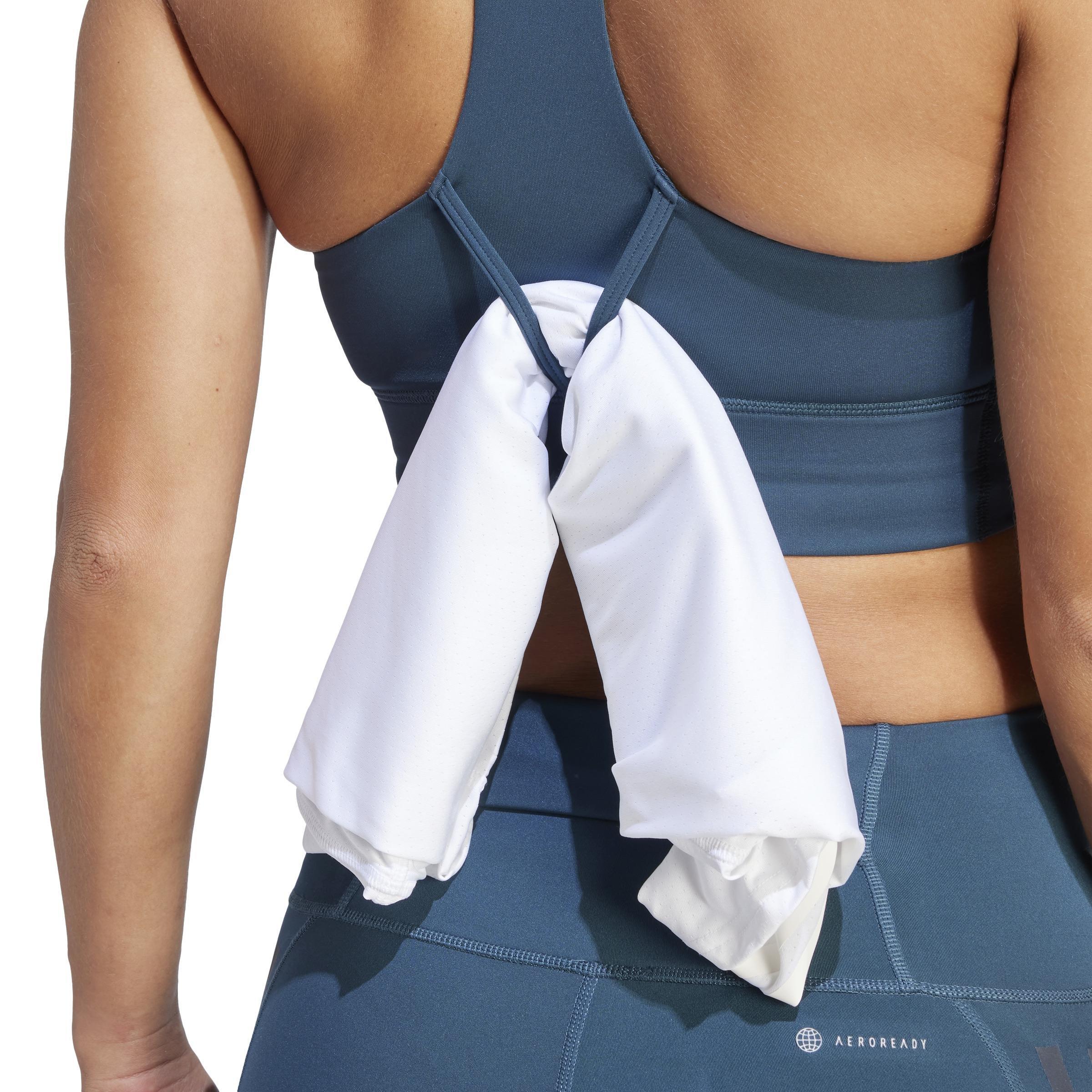 Run Pocket Medium-Support Bra, Turquoise, , large image number 5