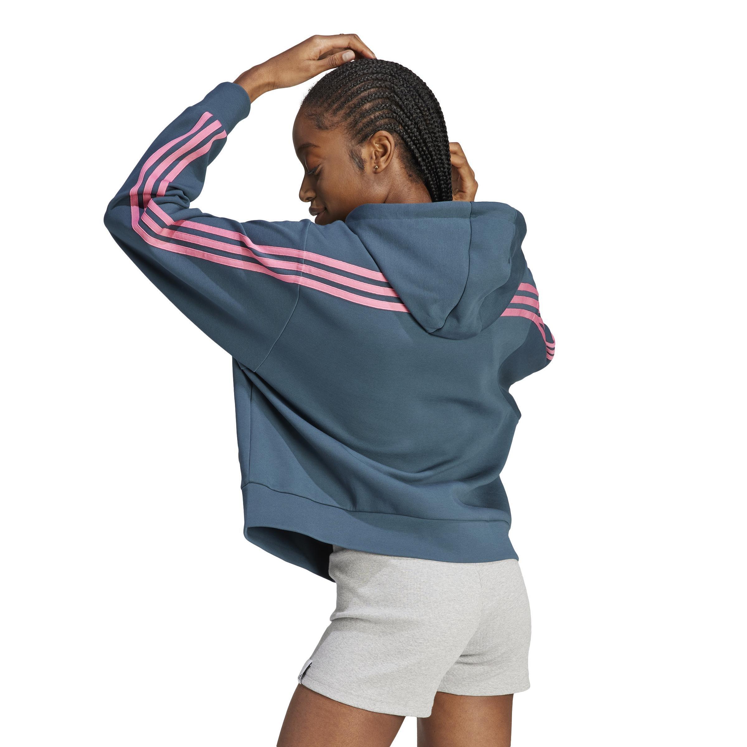 Future Icons 3-Stripes Full-Zip Hoodie, Turquoise, , large image number 3