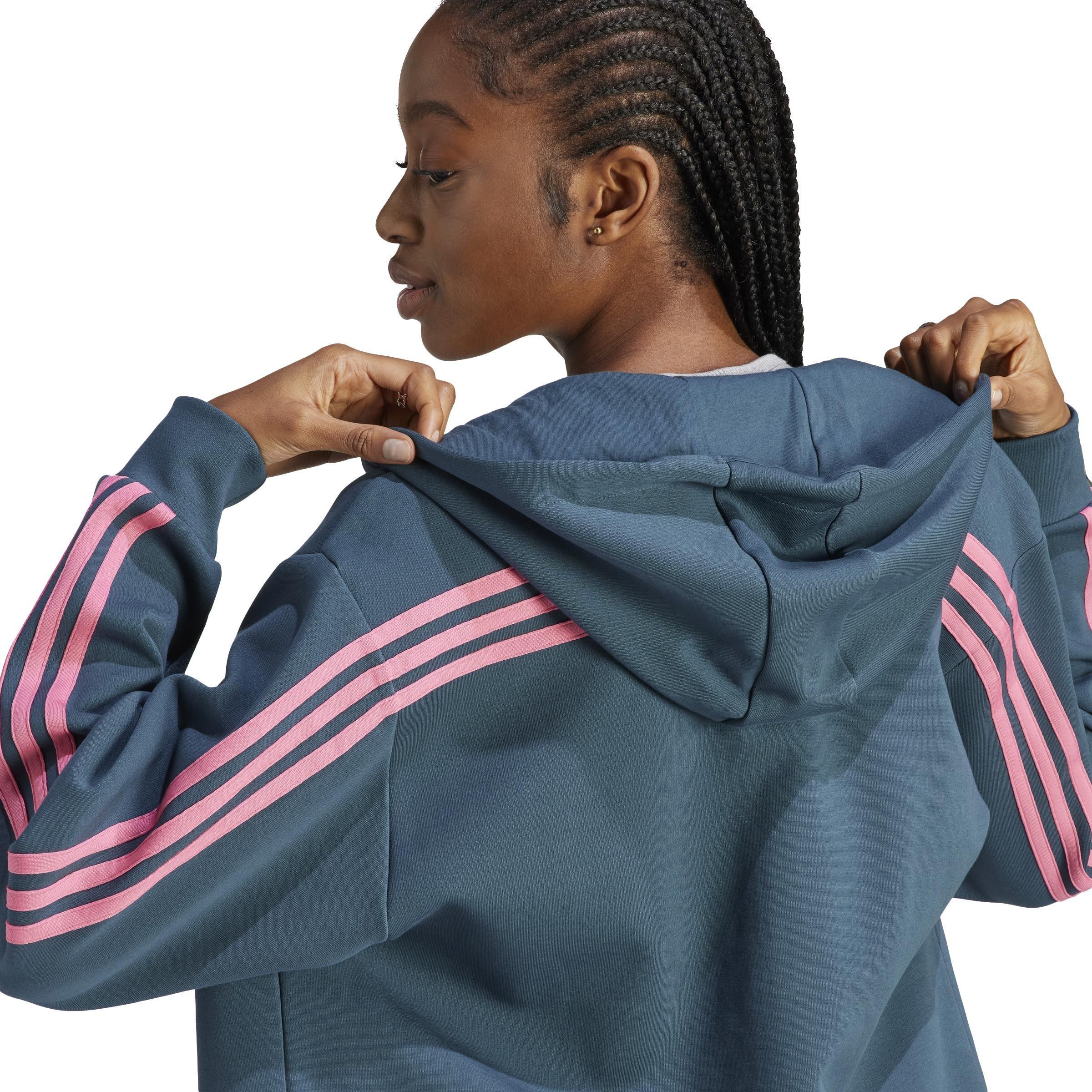 Future Icons 3-Stripes Full-Zip Hoodie, Turquoise, , large image number 4