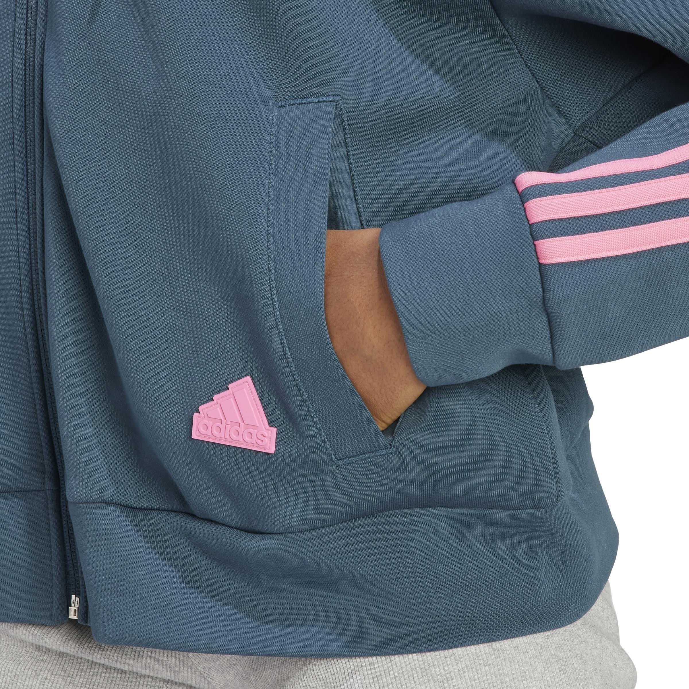 Future Icons 3-Stripes Full-Zip Hoodie, Turquoise, , large image number 5