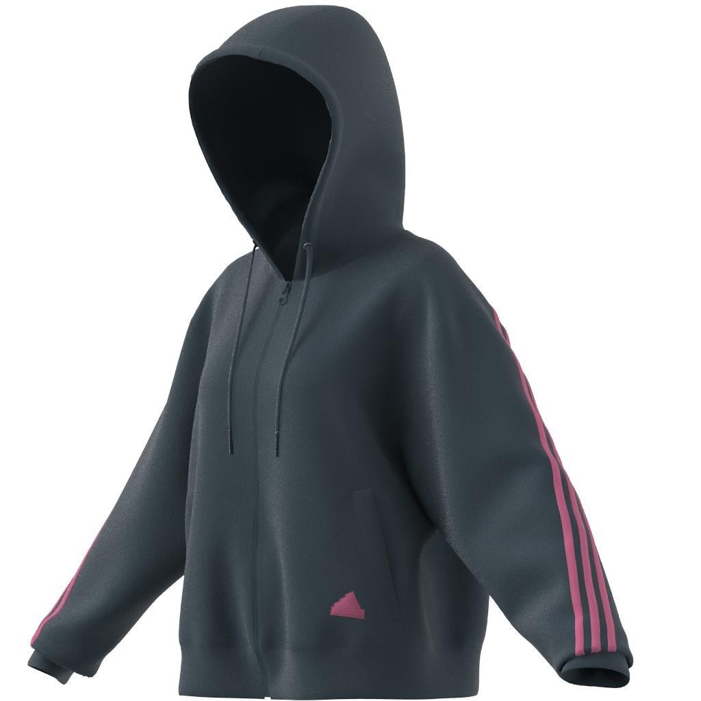 Future Icons 3-Stripes Full-Zip Hoodie, Turquoise, , large image number 7