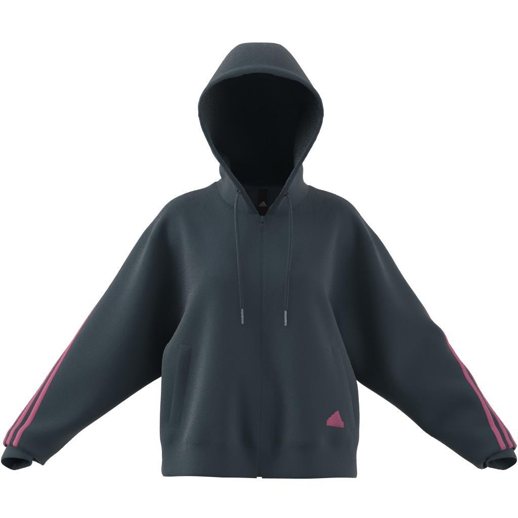 Future Icons 3-Stripes Full-Zip Hoodie, Turquoise, A901_ONE, large image number 9
