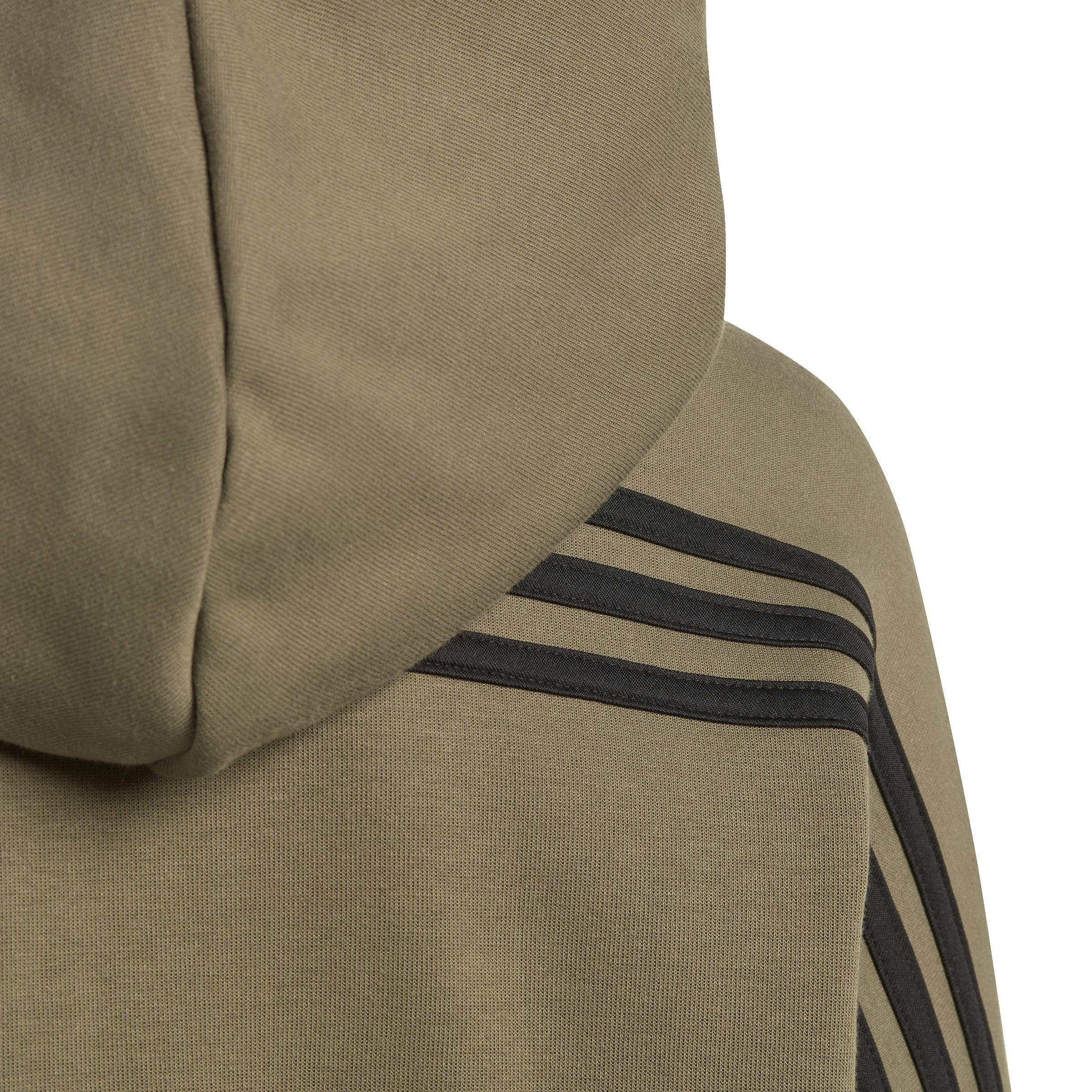 Unisex Kids Future Icons 3-Stripes Full-Zip Hooded Track Top, Green, , large image number 4